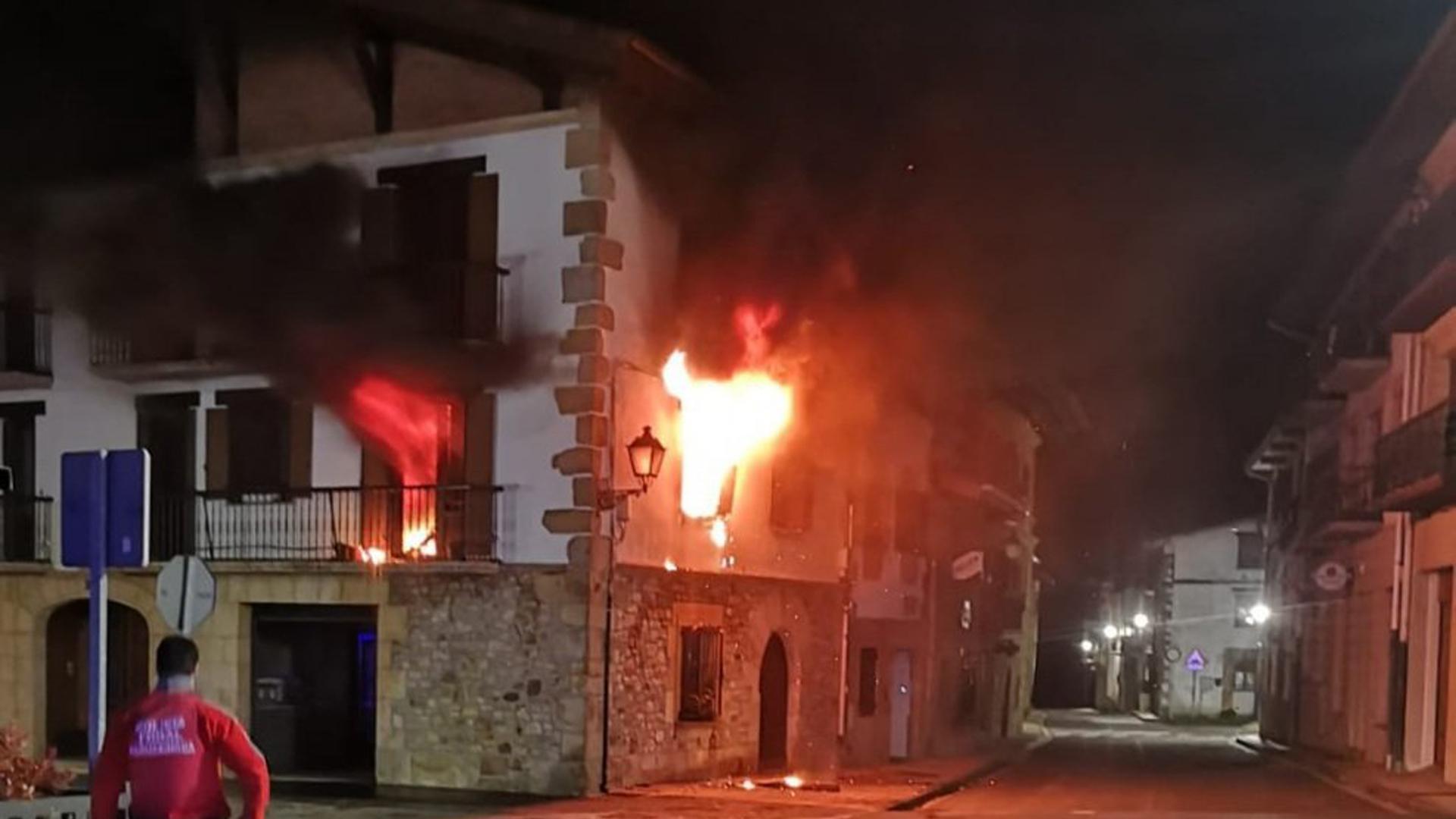 Incendio en vivienda de Lakuntza