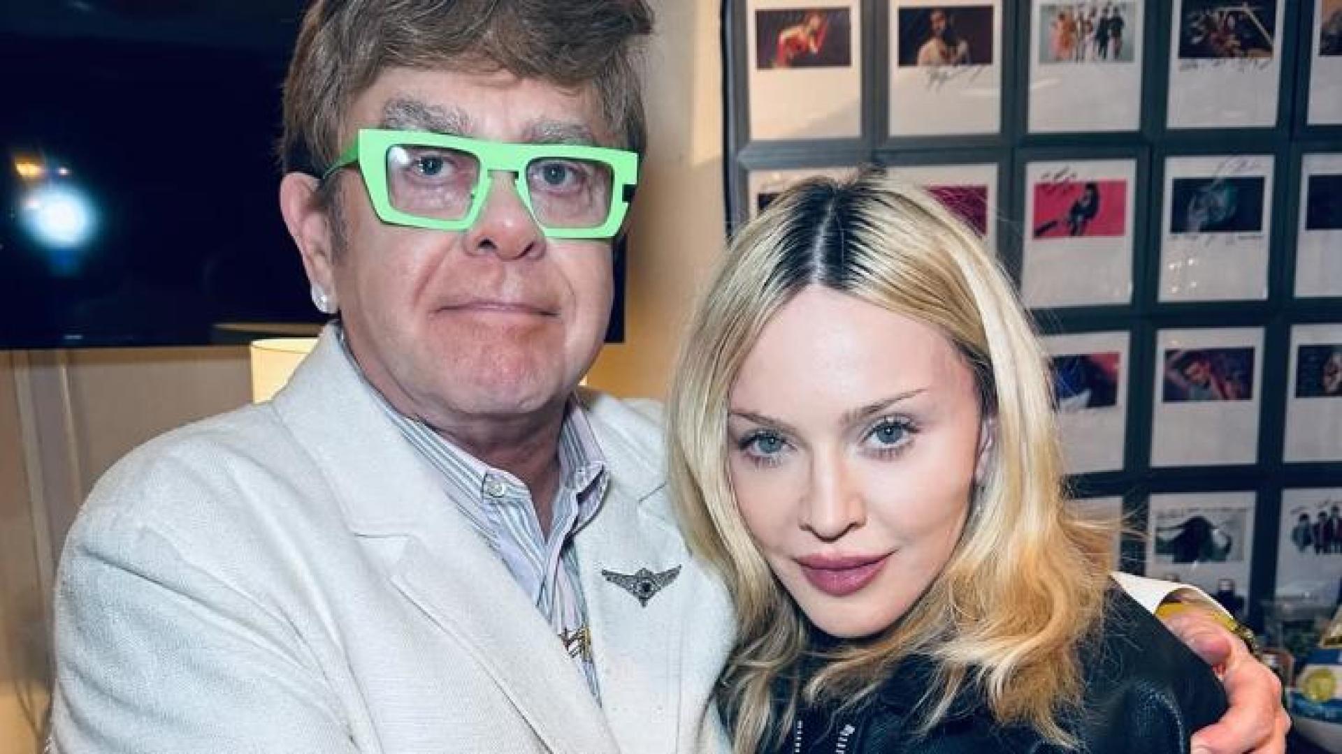 Imagen publicada por Madonna y Elton John