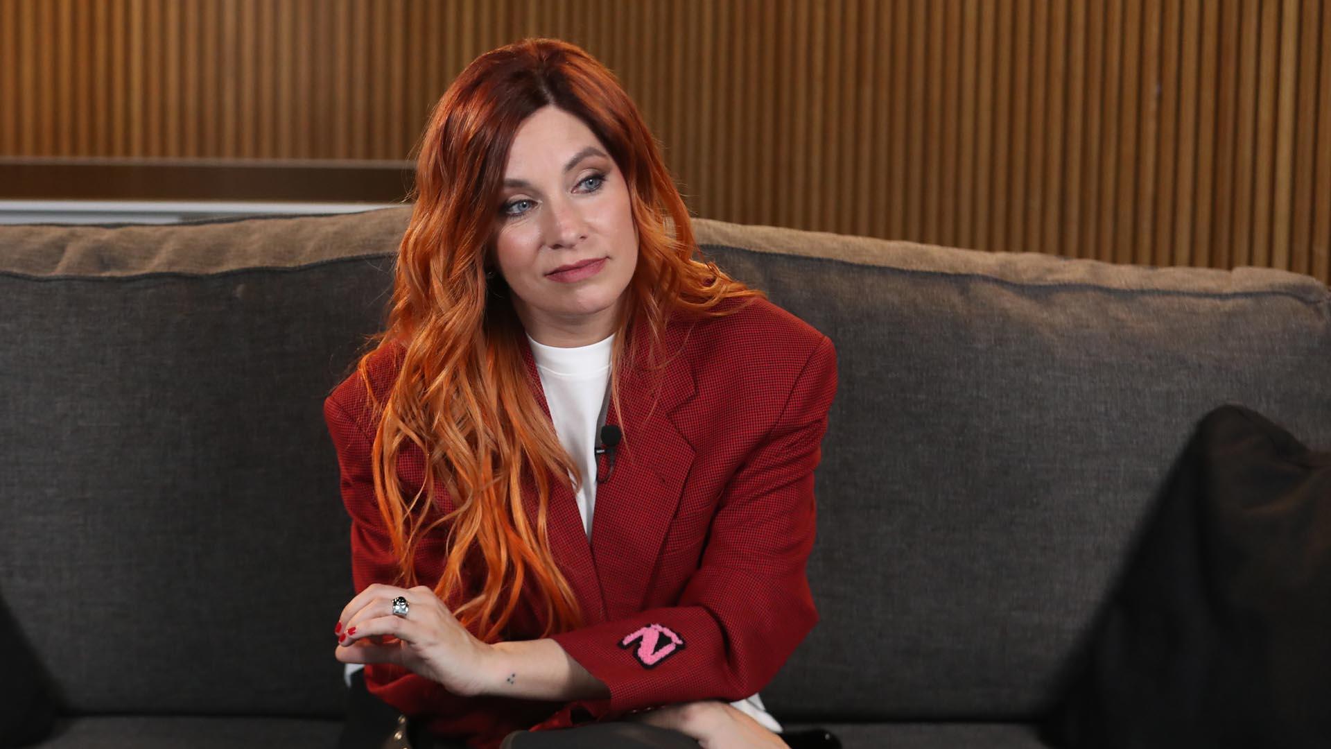 Leire Martínez, durante la entrevista