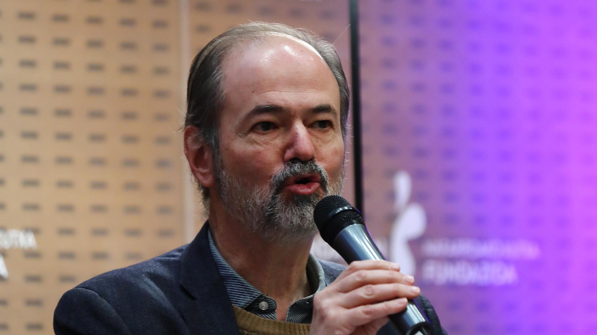 Juan Villoro, durante su intervención en Civican