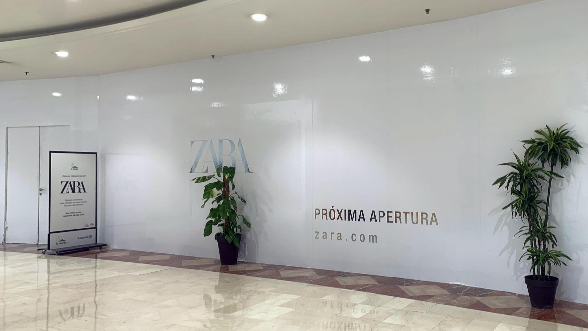Exterior de la tienda de Zara en La Morea, que reabrirá sus puertas el próximo lunes