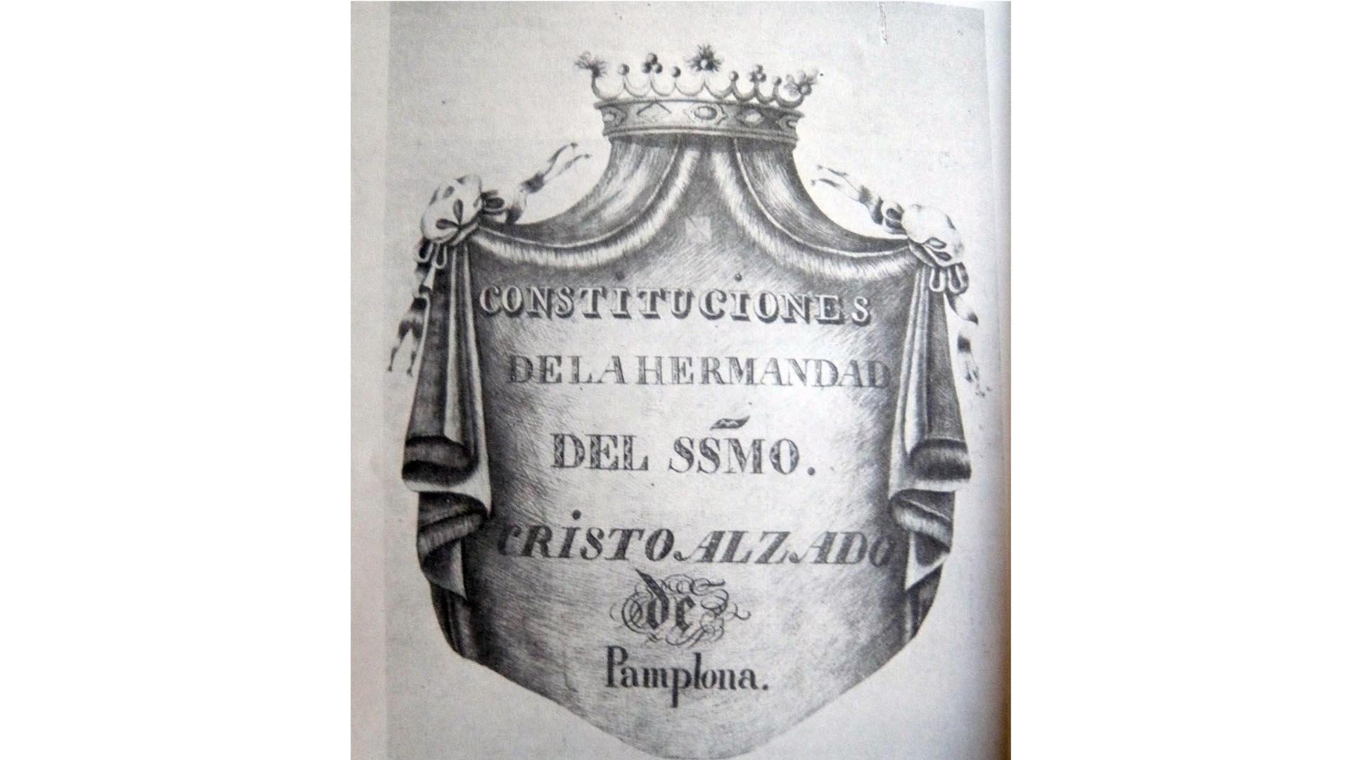 Ejemplar de las constituciones de la hermandad del Cristo Alzado