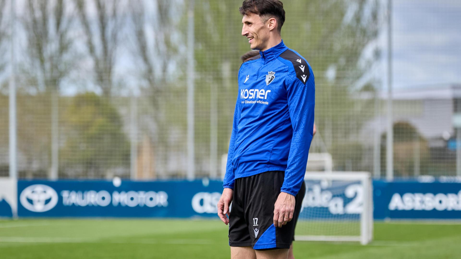 Ante Budimir, en un entrenamiento reciente
