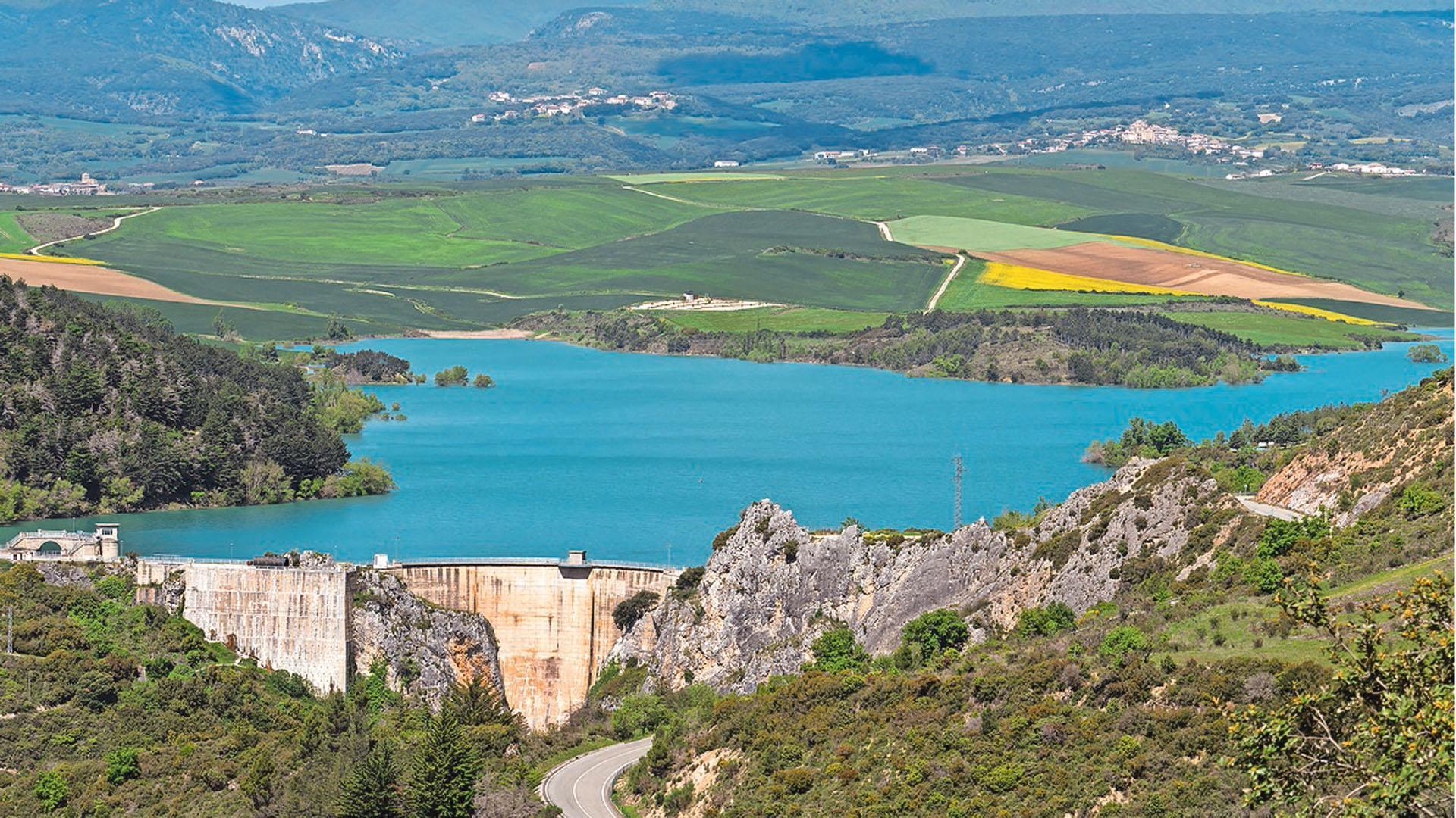 Vista del embalse de Alloz tomada esta misma semana