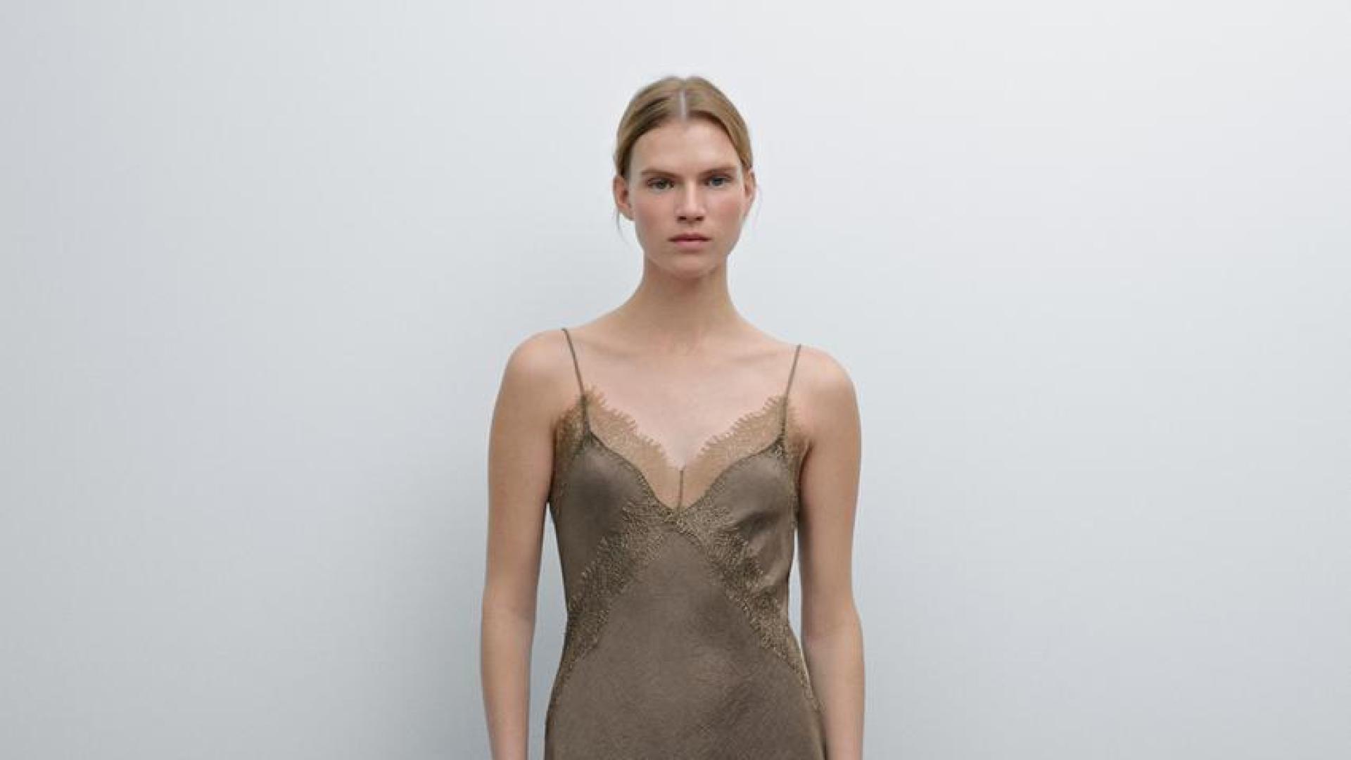 Vestido lencero de Massimo Dutti