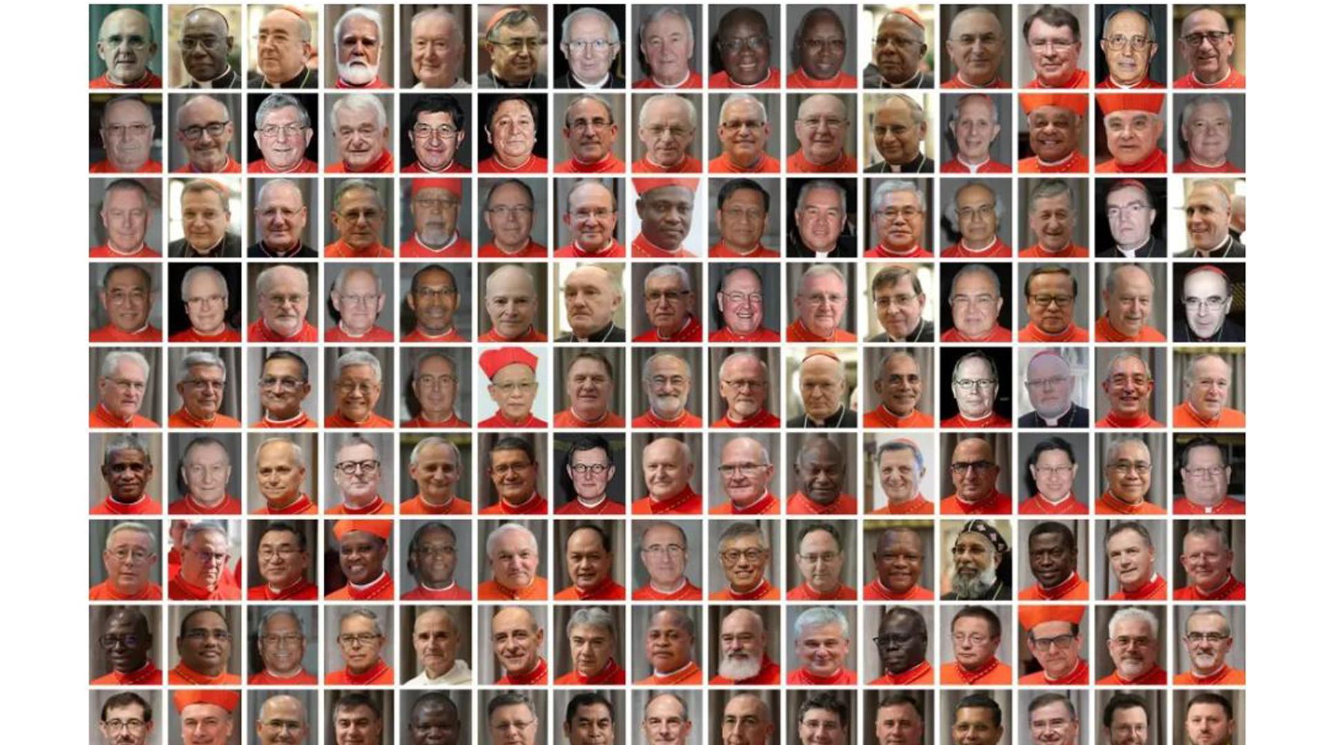 Imagen de los 135 cardenales que formarán parte del cónclave
