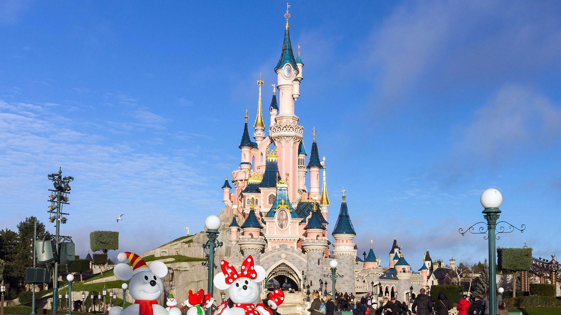 Imagen invernal de Disneyland Paris