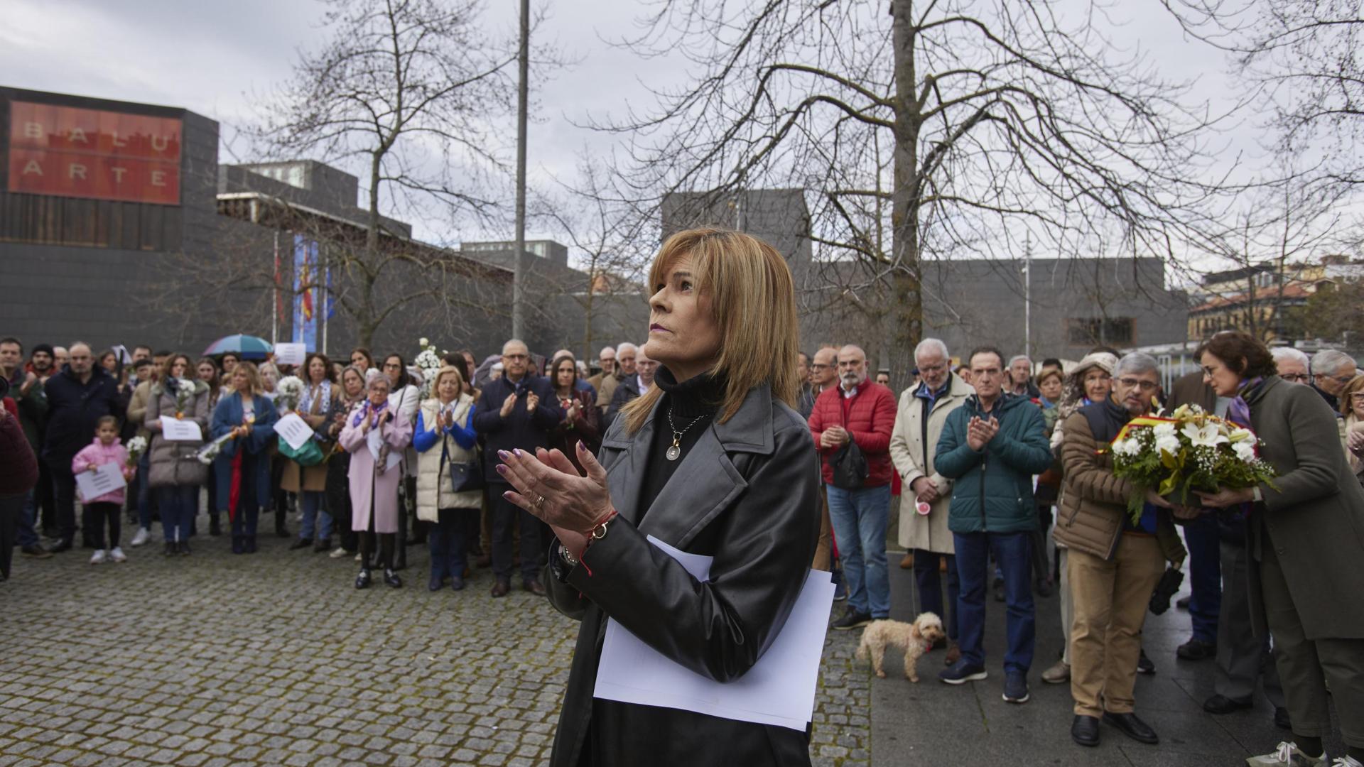 La que fue presidenta de Anvite, Pilar Ollo, en un acto por las víctimas del terrorismo en el año 2023