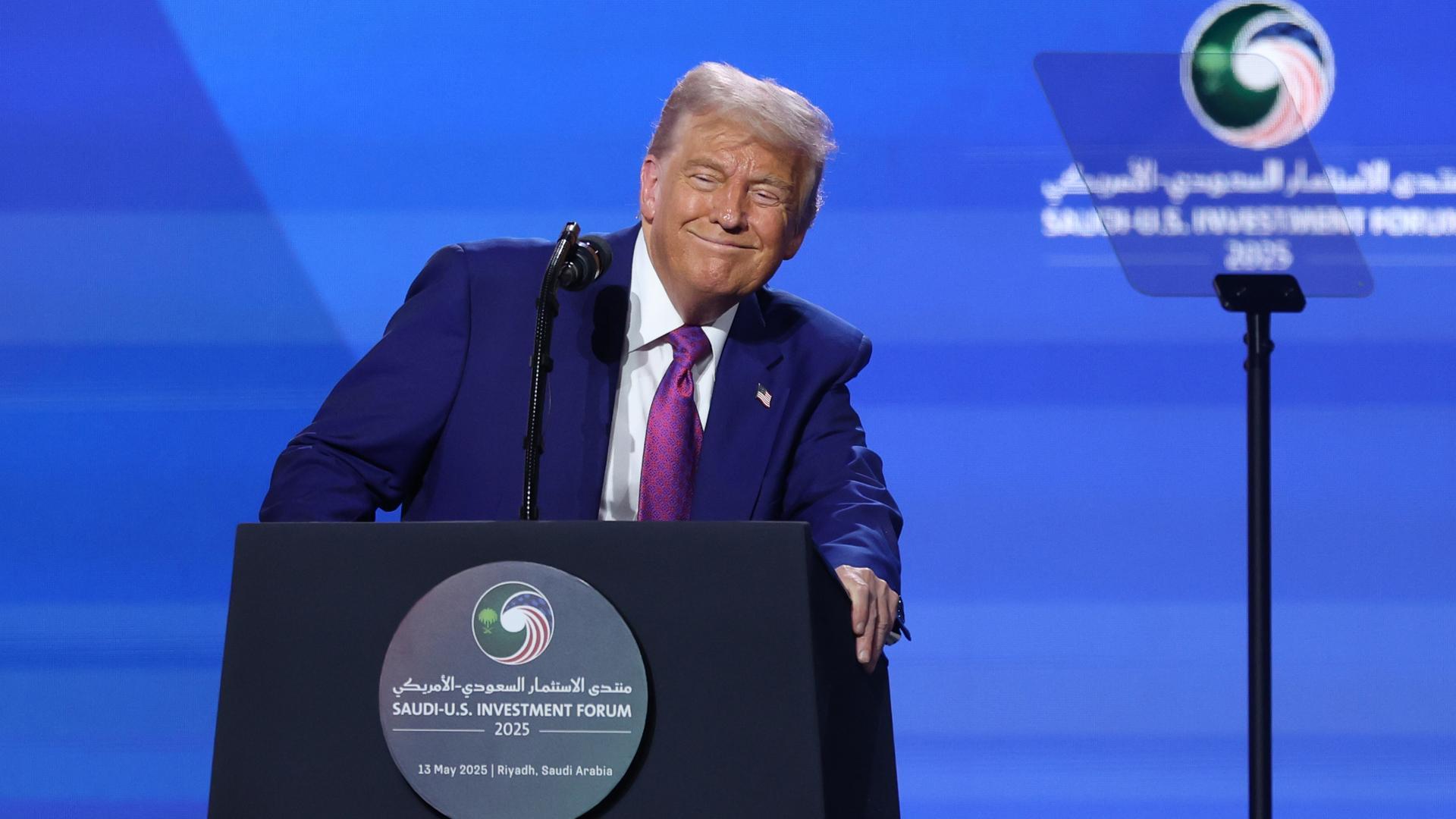 Donald Trump en su visita a Arabia Saudí