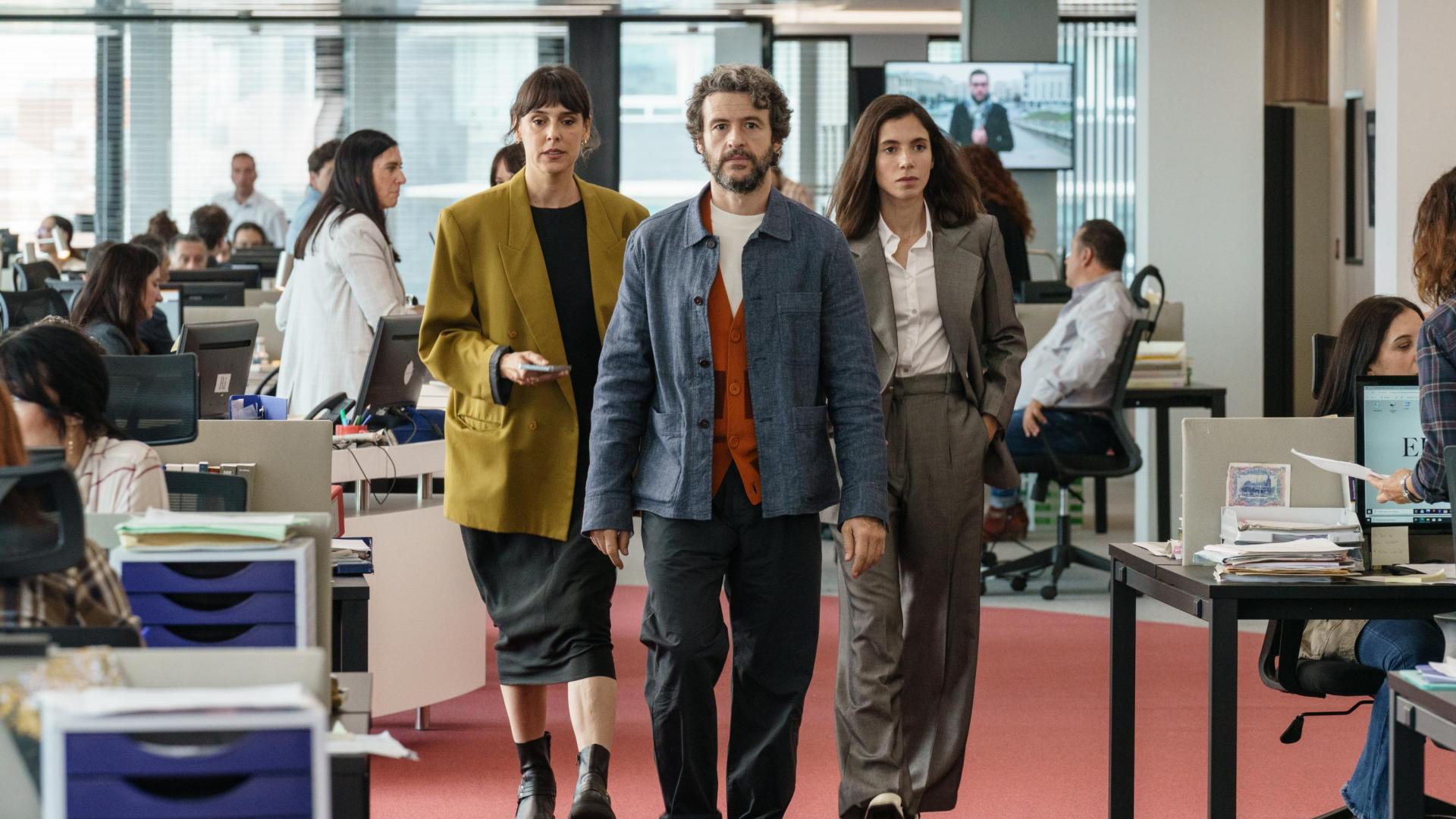 Belen Cuesta, Diego Martin y Natalia Huarte en la serie 'Legado'