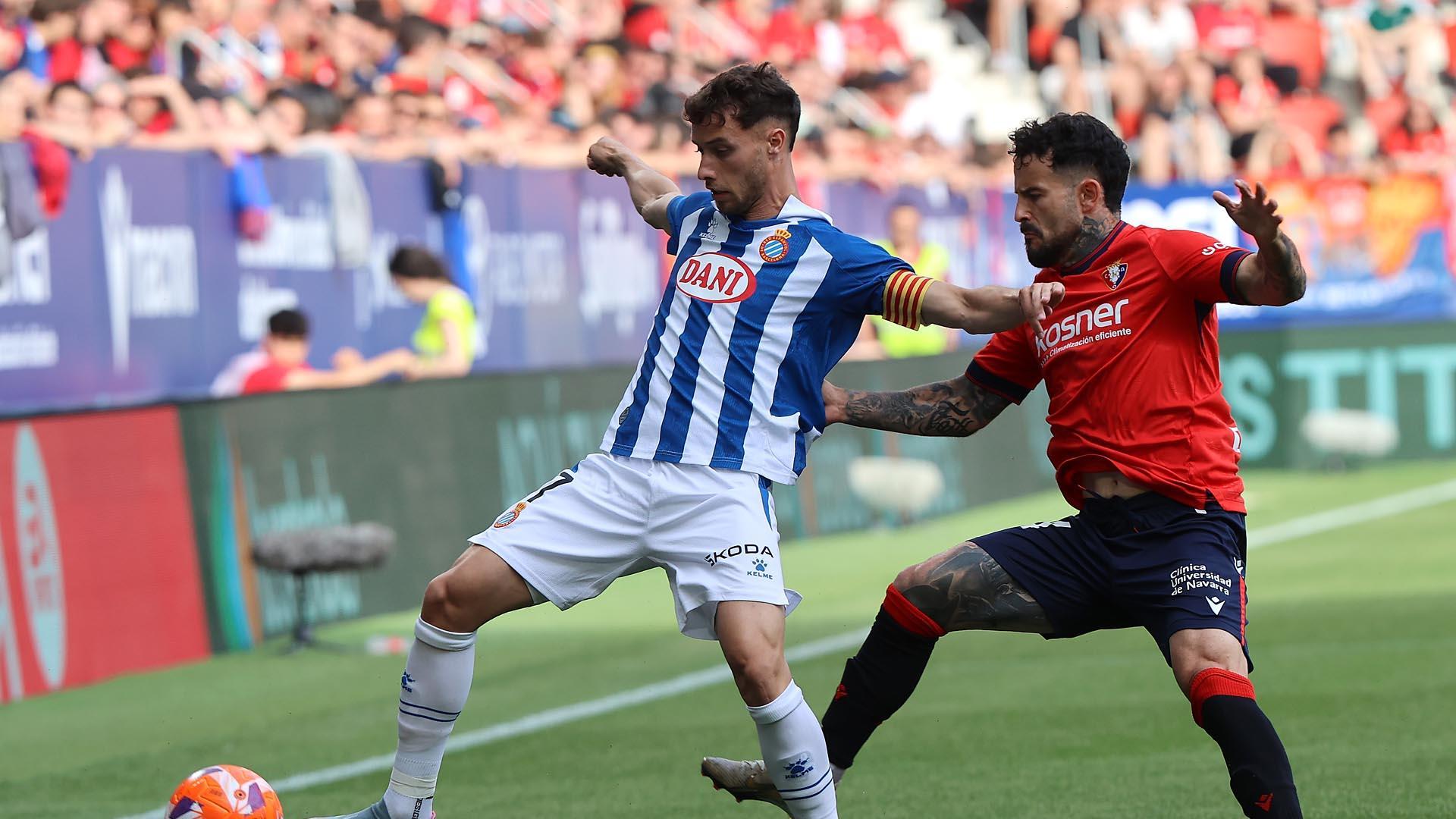 Fotos del choque correspondiente a la Jornada 37 de LaLiga EA Sport entre rojillos y pericos disputado en el estadio de El Sadar./