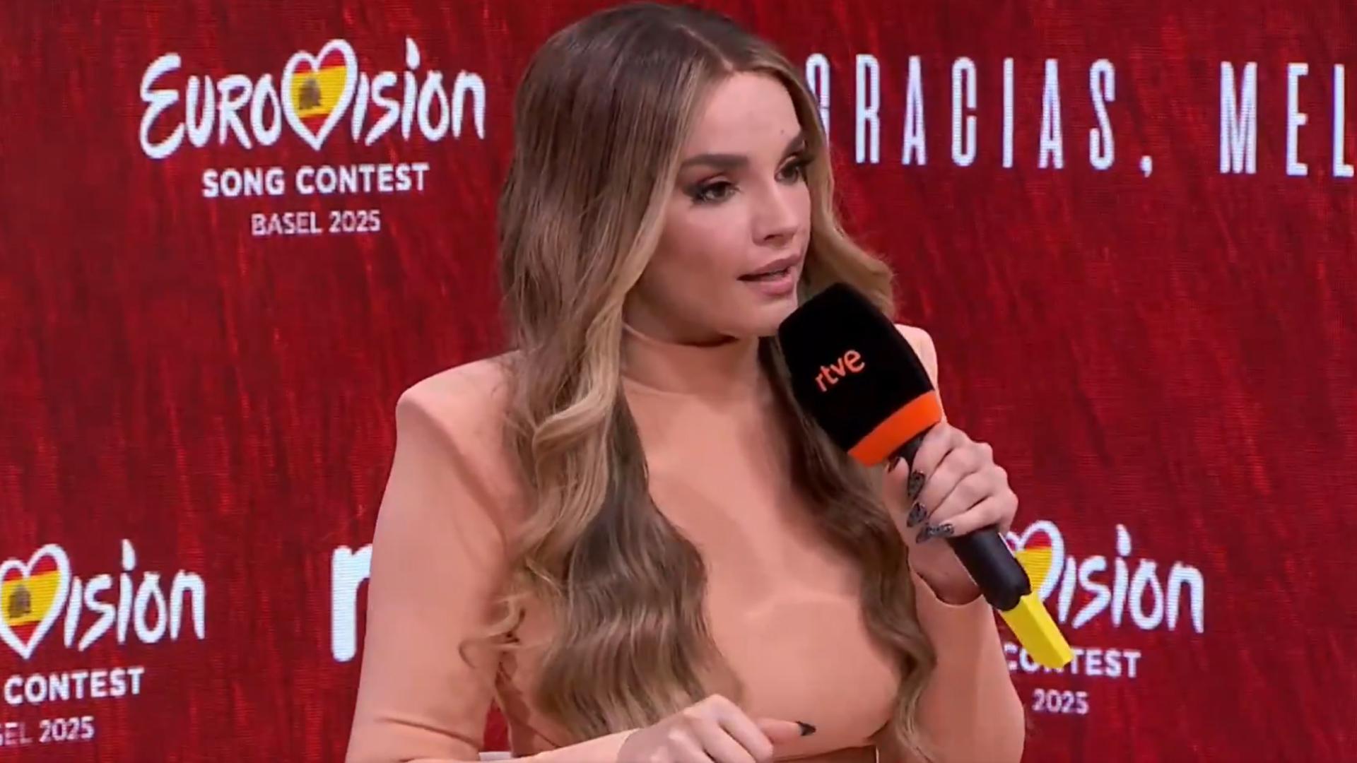 Melody, en su primera aparición pública tras el festival de Eurovisión