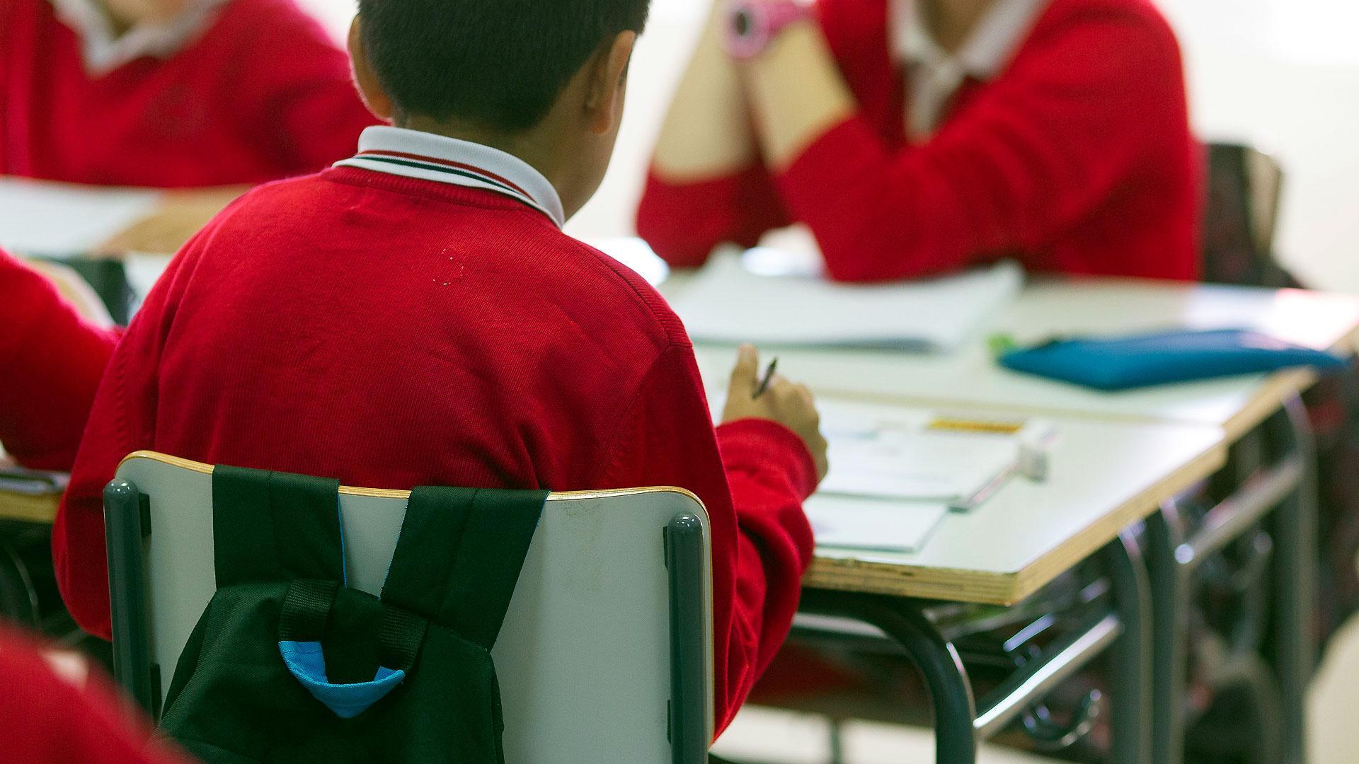 Escolares, en un aula