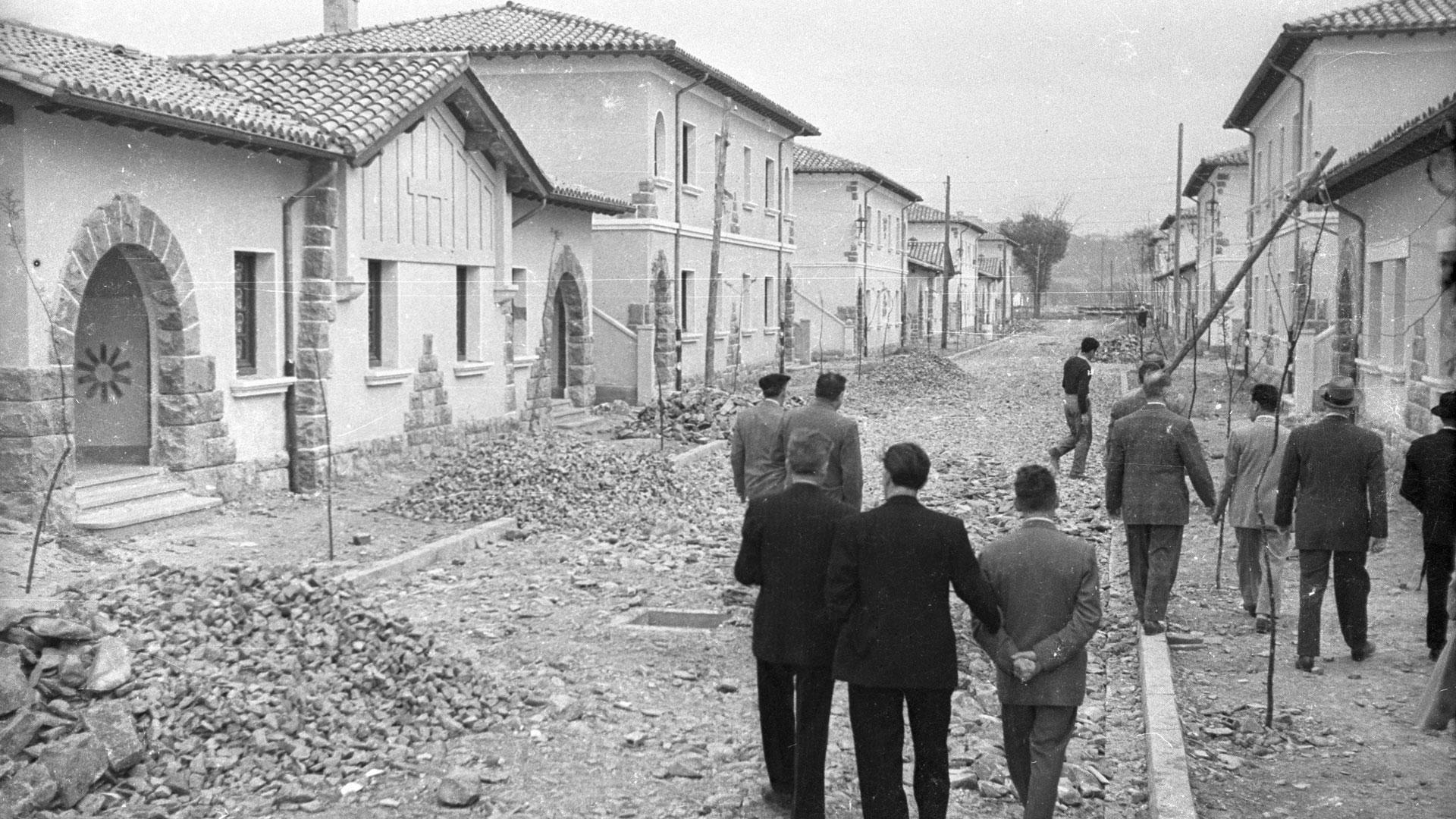 Avance de los trabajos constructivos en el barrio.