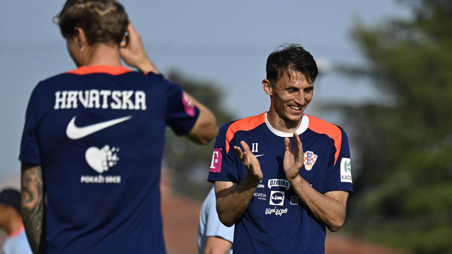 Ante Budimir, este jueves con Croacia