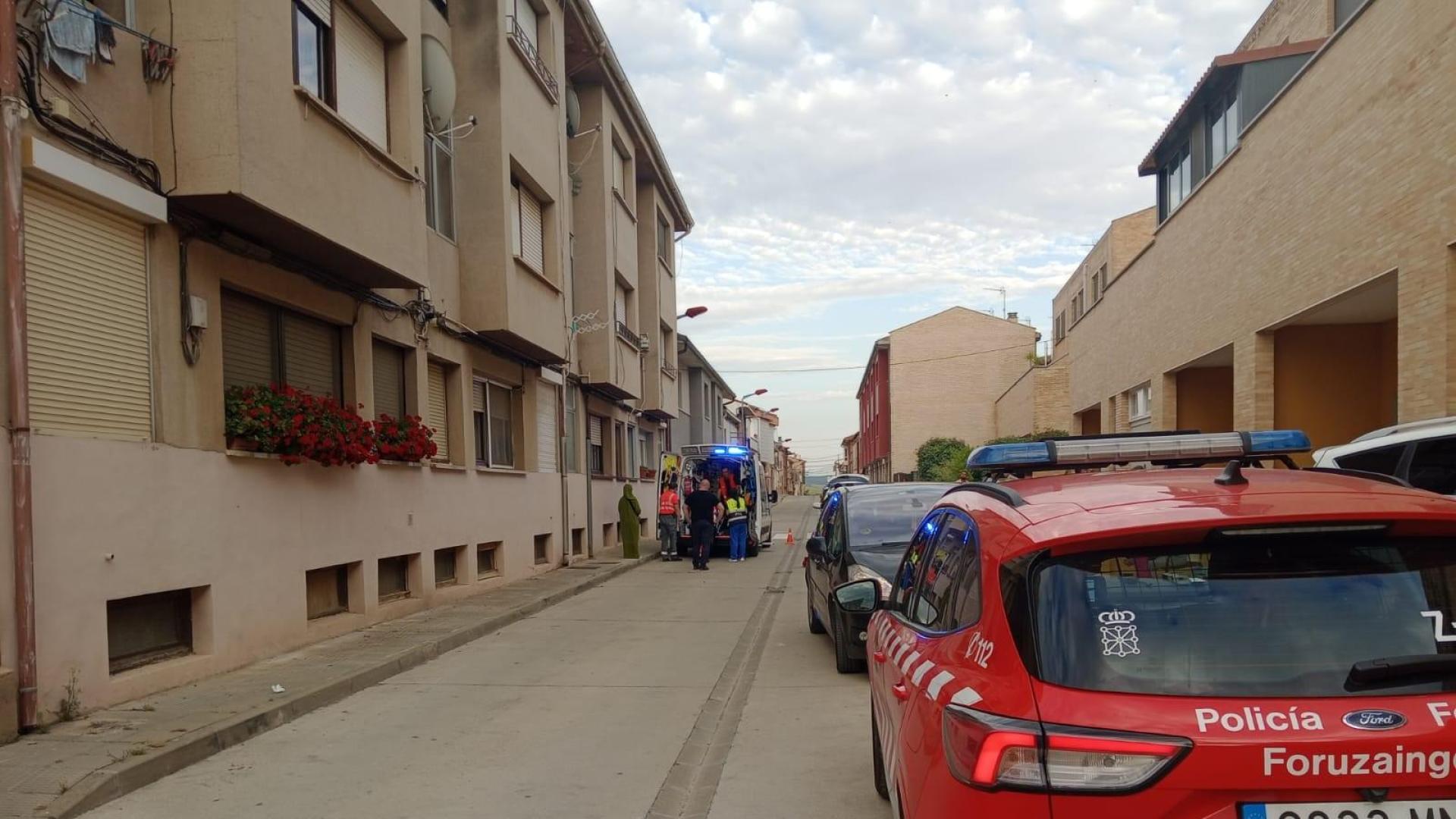 Policía Foral y asistencias sanitarias, en el lugar del atropello
