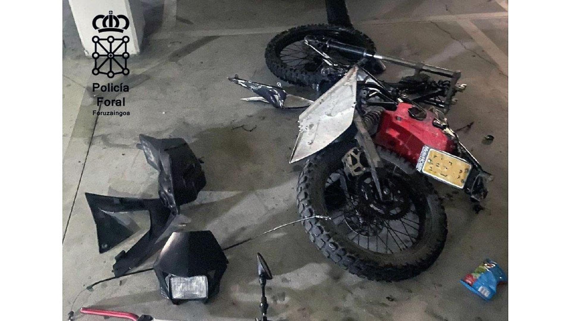 Ciclomotor robado y despiezado para su venta