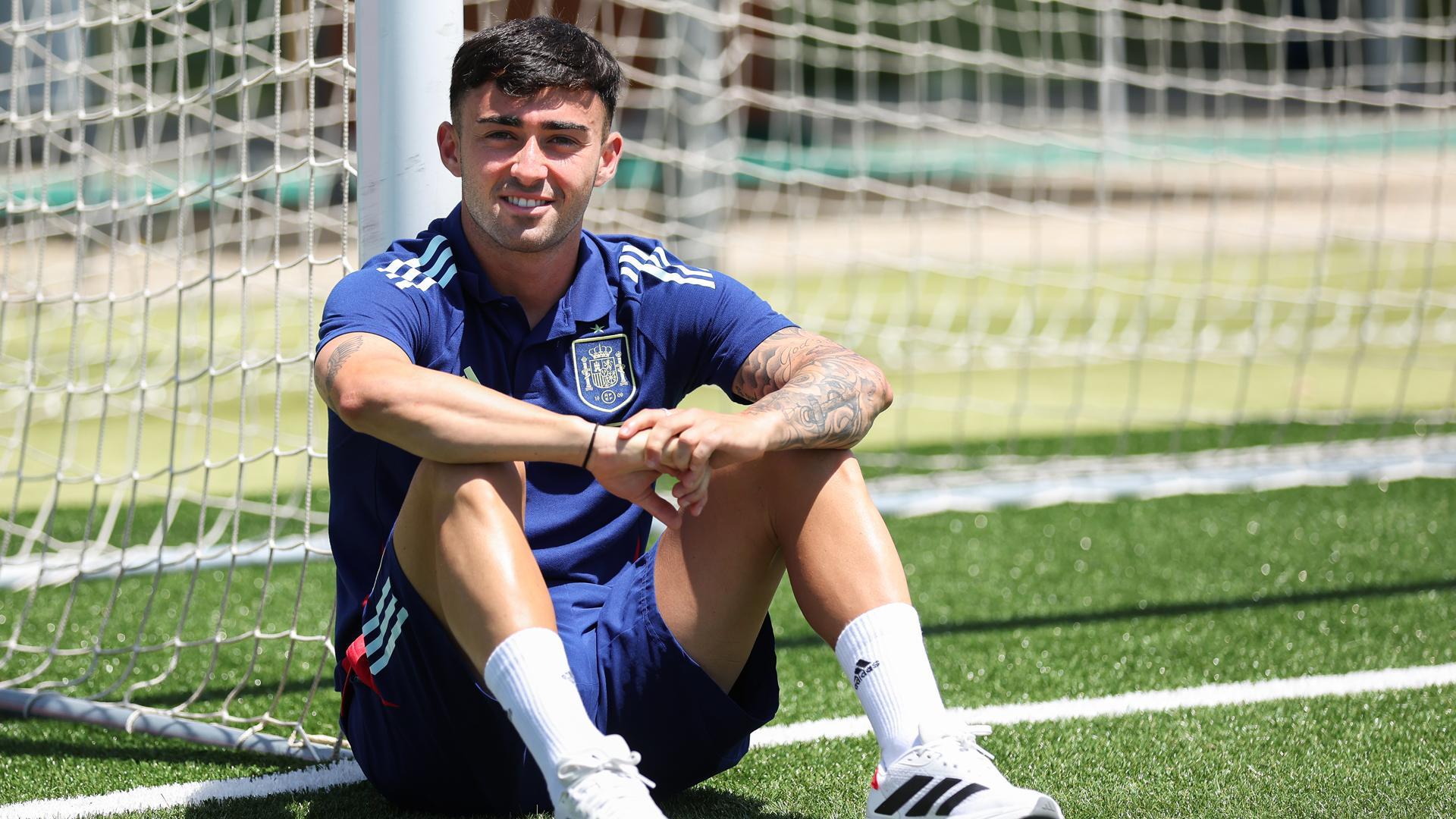 Imagen reciente de Alberto Moleiro con la selección sub21