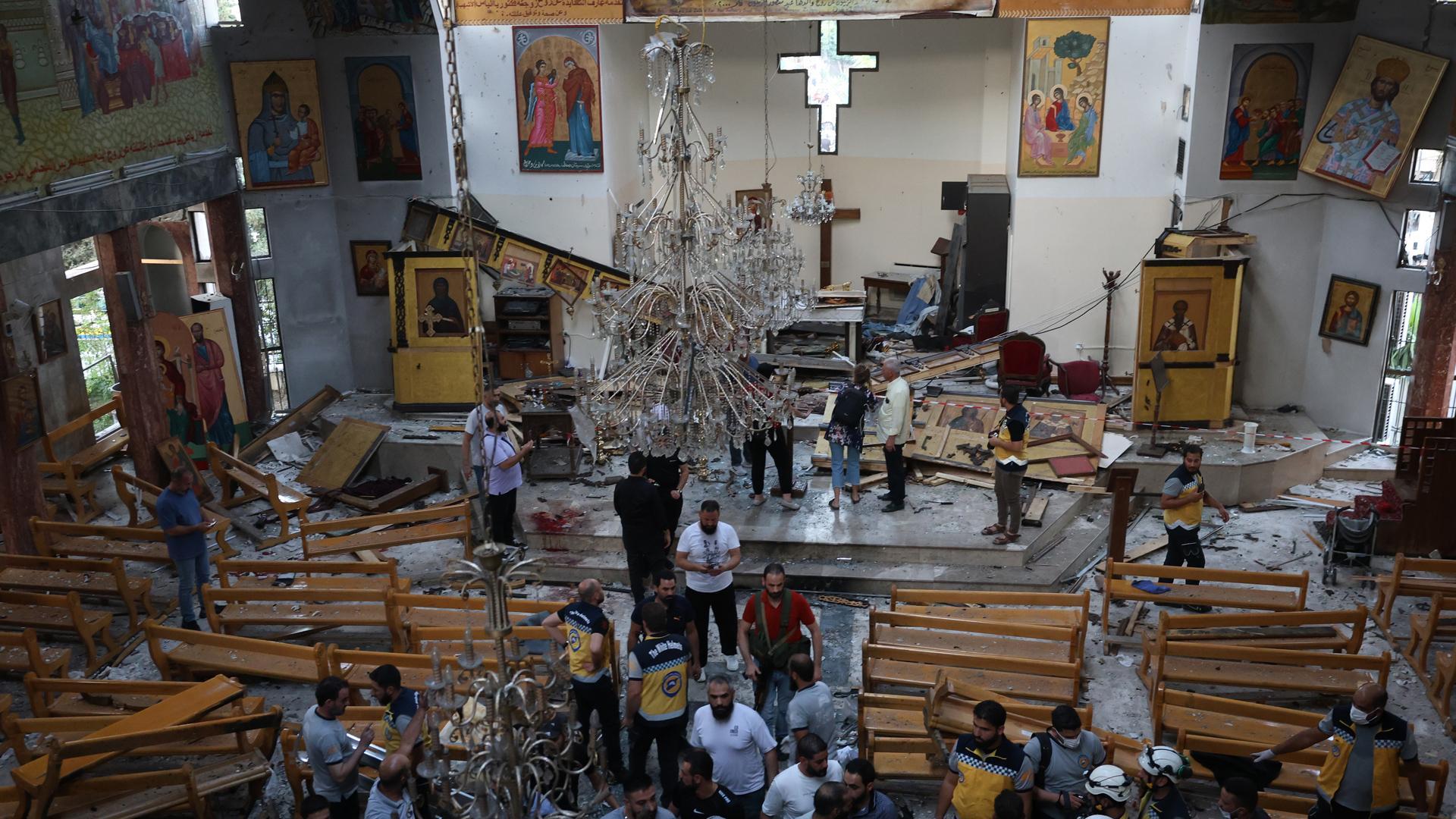 Estado en el que ha quedado la iglesia de San Elías