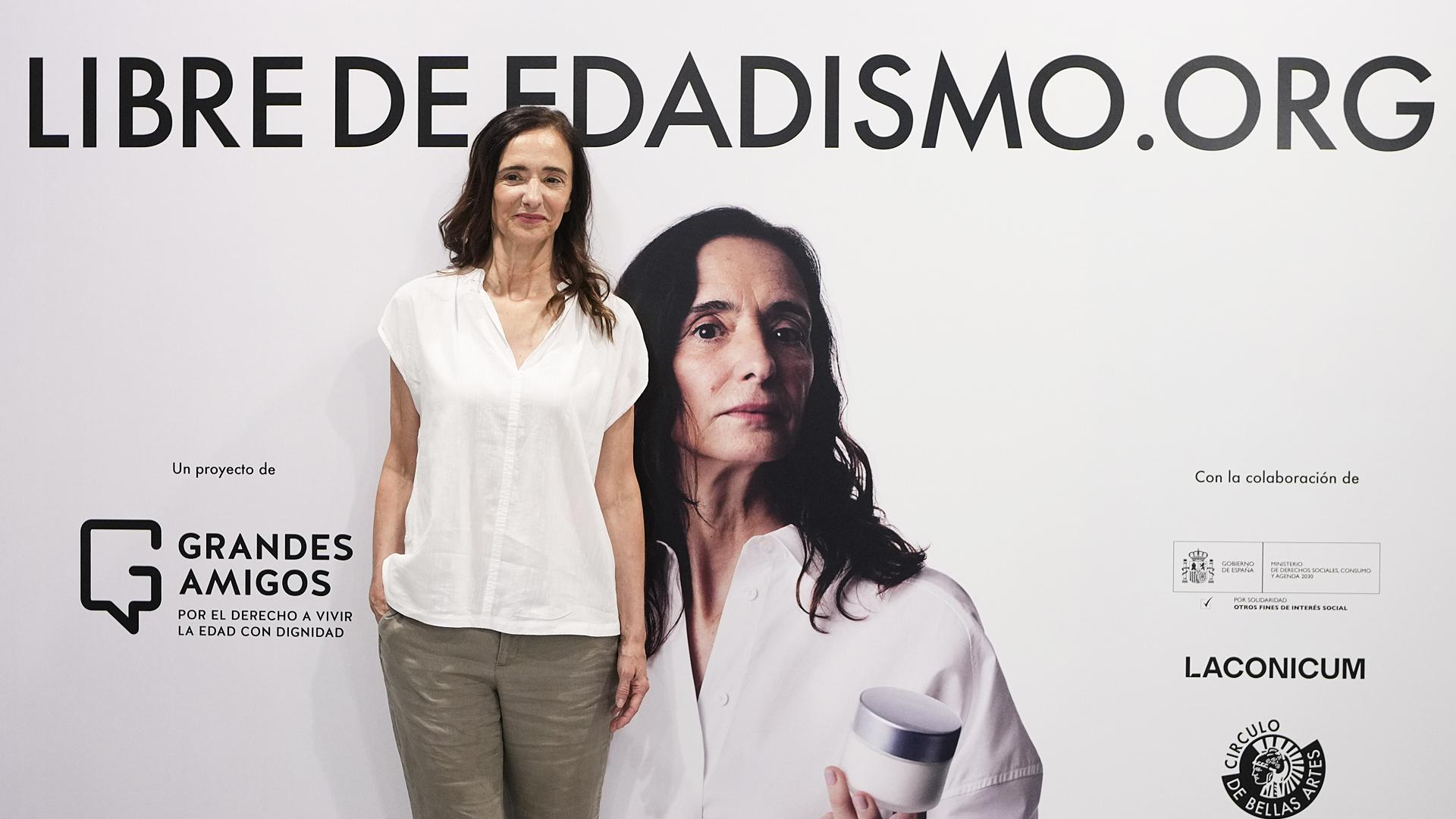 La actriz Ana Torrent durante la presentación de la campaña de la que es protagonista 'Libre edadismo' /
