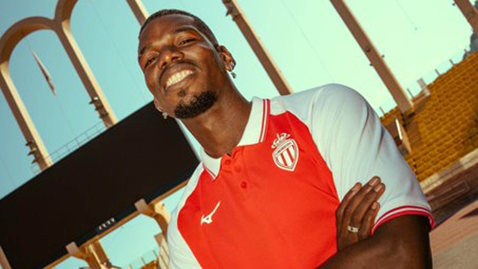Imagen de Paul Pogba publicada en redes sociales por el Mónaco tras anunciar su fichaje