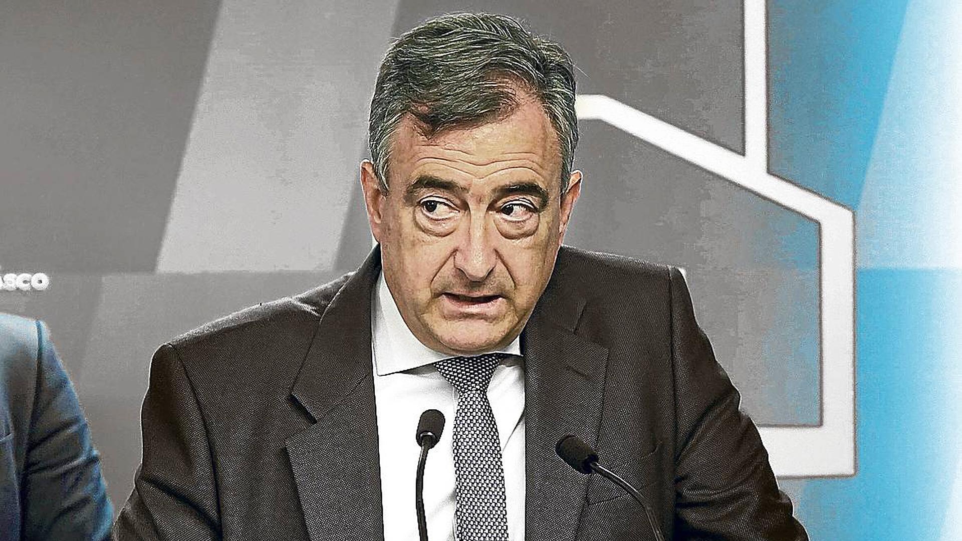 Aitor Esteban, presidente del EBB, en una comparecencia en el Parlamento vasco /