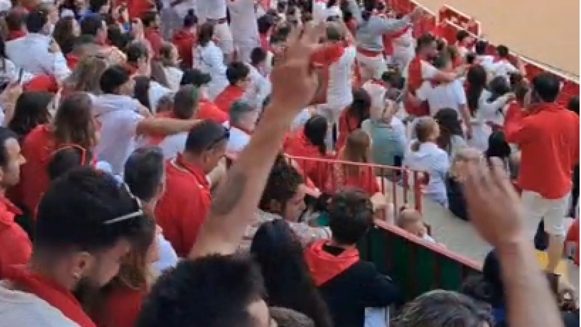 Vídeo de todo el tendido de la plaza de toros de Pamplona cantando 'Canta y no llores'