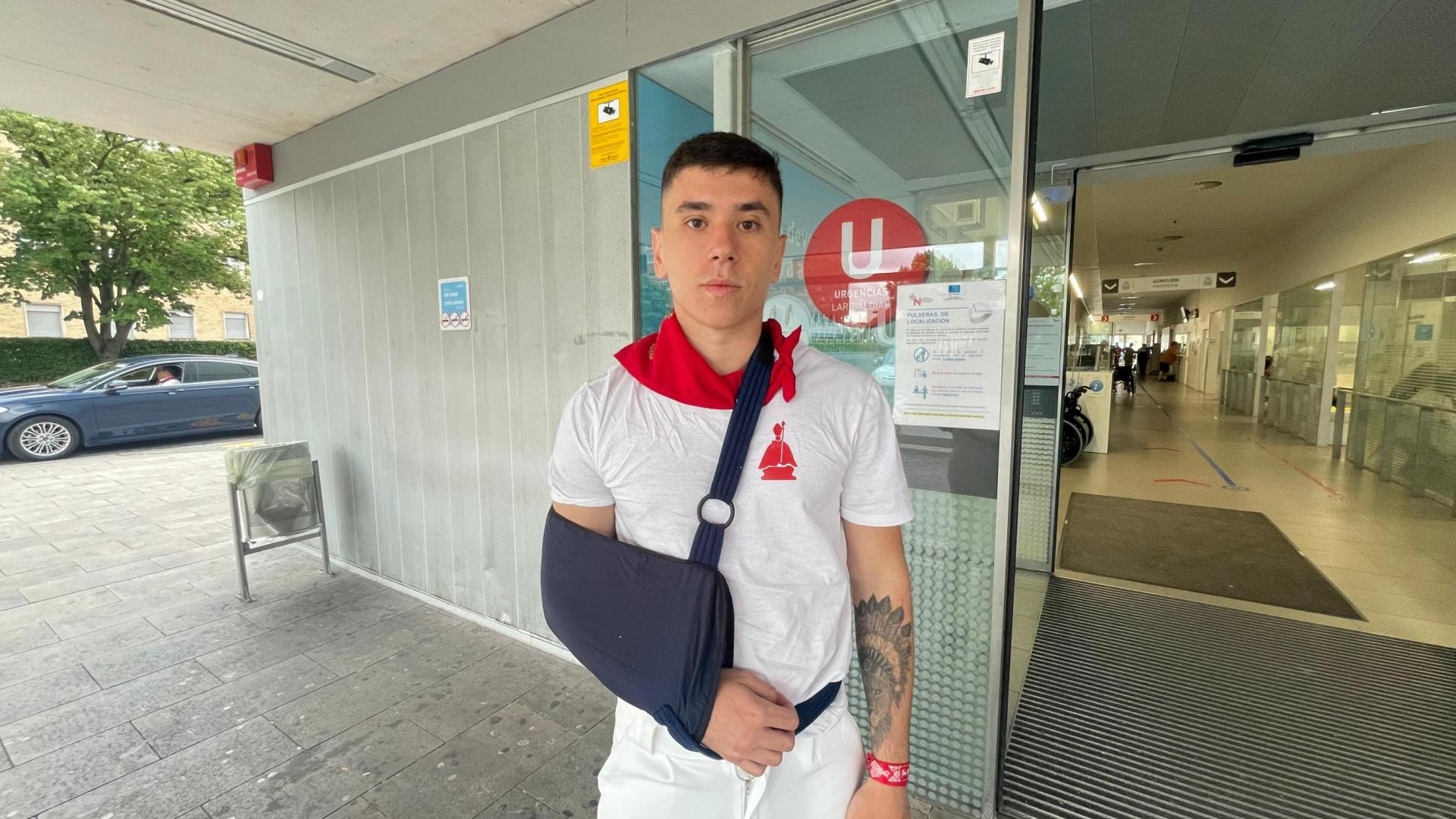 Marcos Magaña Ruiz, de Ansoáin, herido en el primer encierro