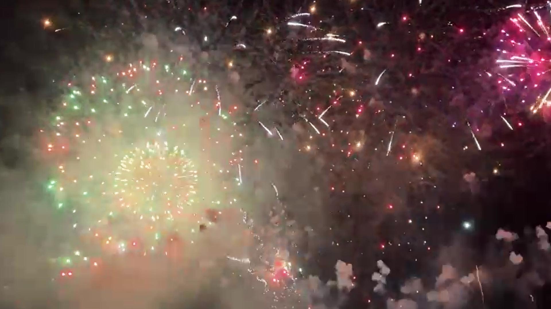 Espectacular traca final de los fuegos de este sábado 12 de julio /