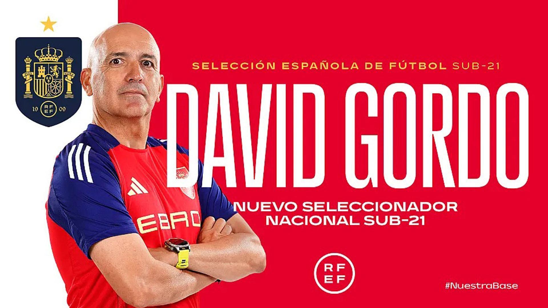 El nuevo seleccionador nacional sub-21, David Gordo