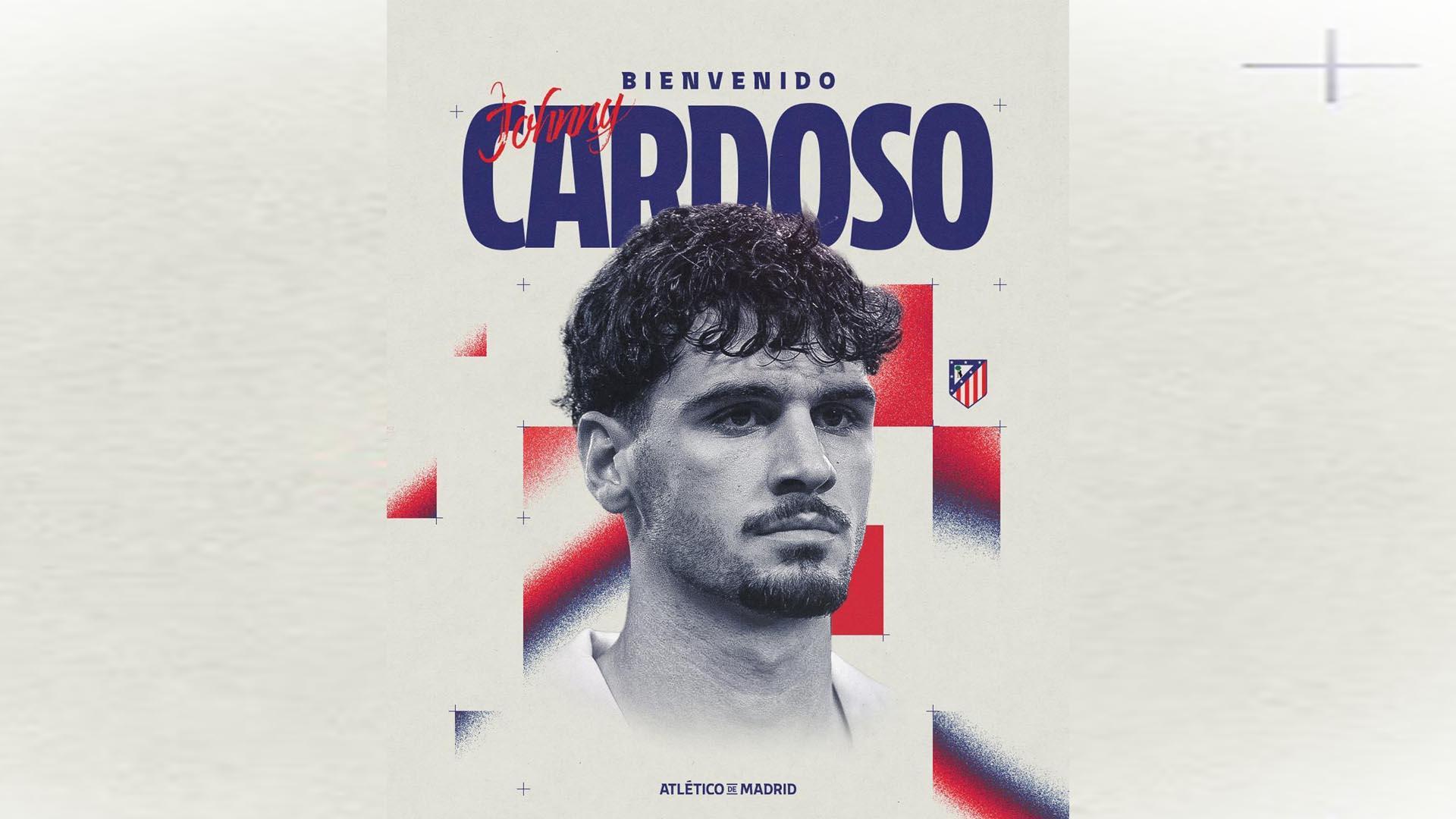 Imagen publicada en redes por el Atlético de Madrid anunciando el fichaje de Cardoso