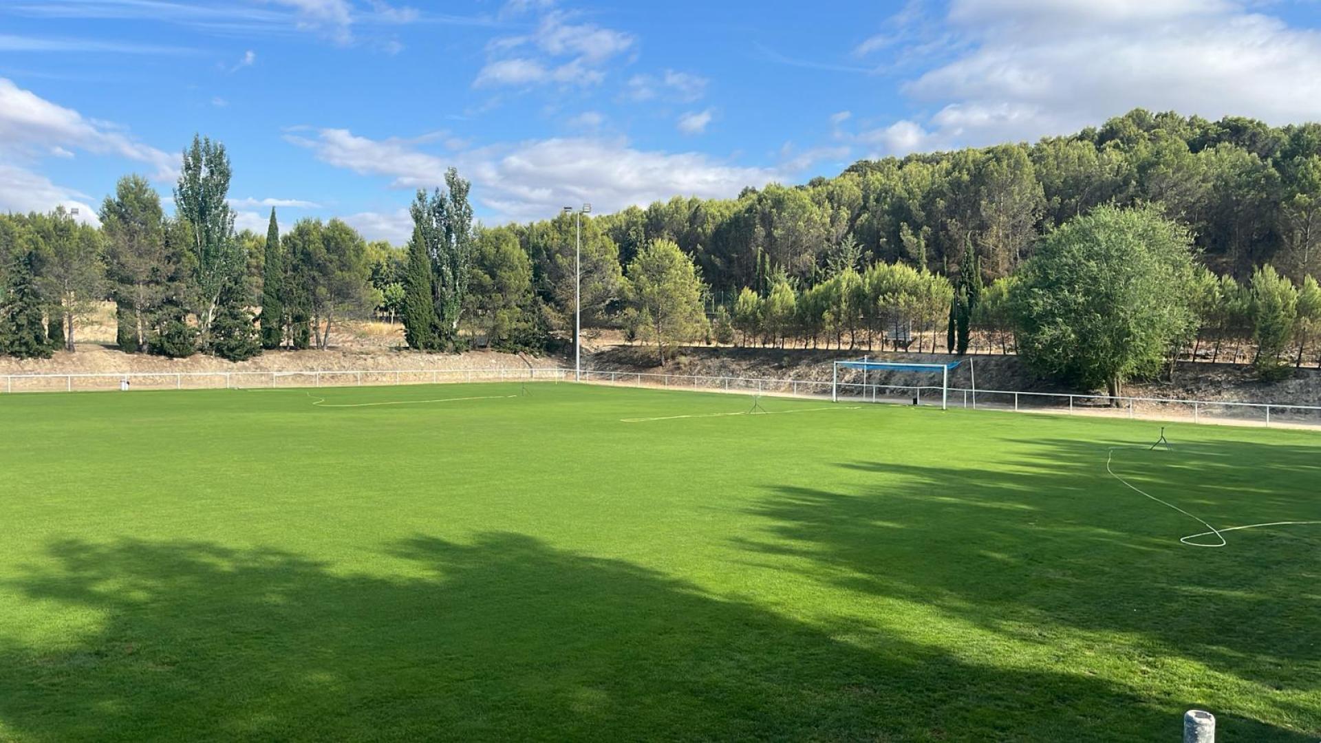 Estado del terreno de juego en La Romaleta de Lerín