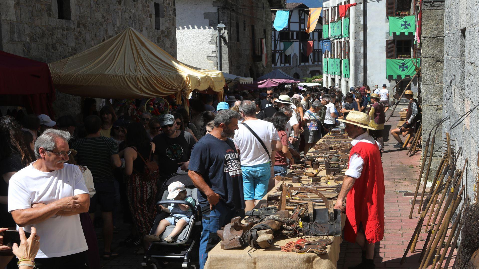 El mercado de antaño de Lecumberri, en 2024