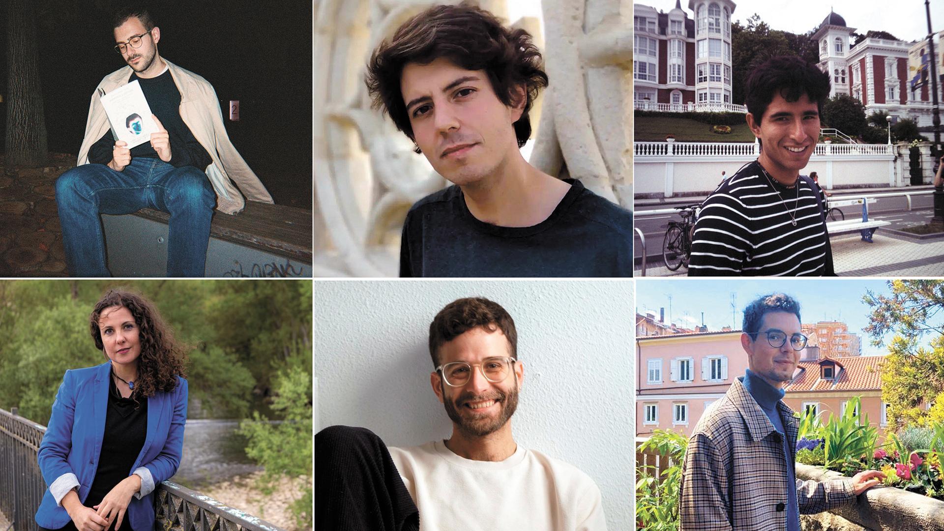En la fila superior, de izquierda a derecha, Javier Yániz, Miguel Barba y Lucho Sifuentes. Debajo, Nerea Aguado, Pepe Belló y Mikel Martínez