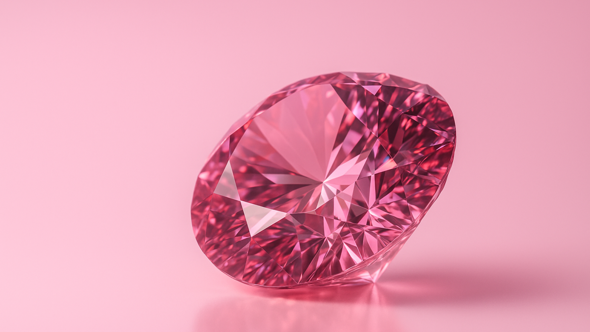 Imagen de un diamante rosa creado por la IA