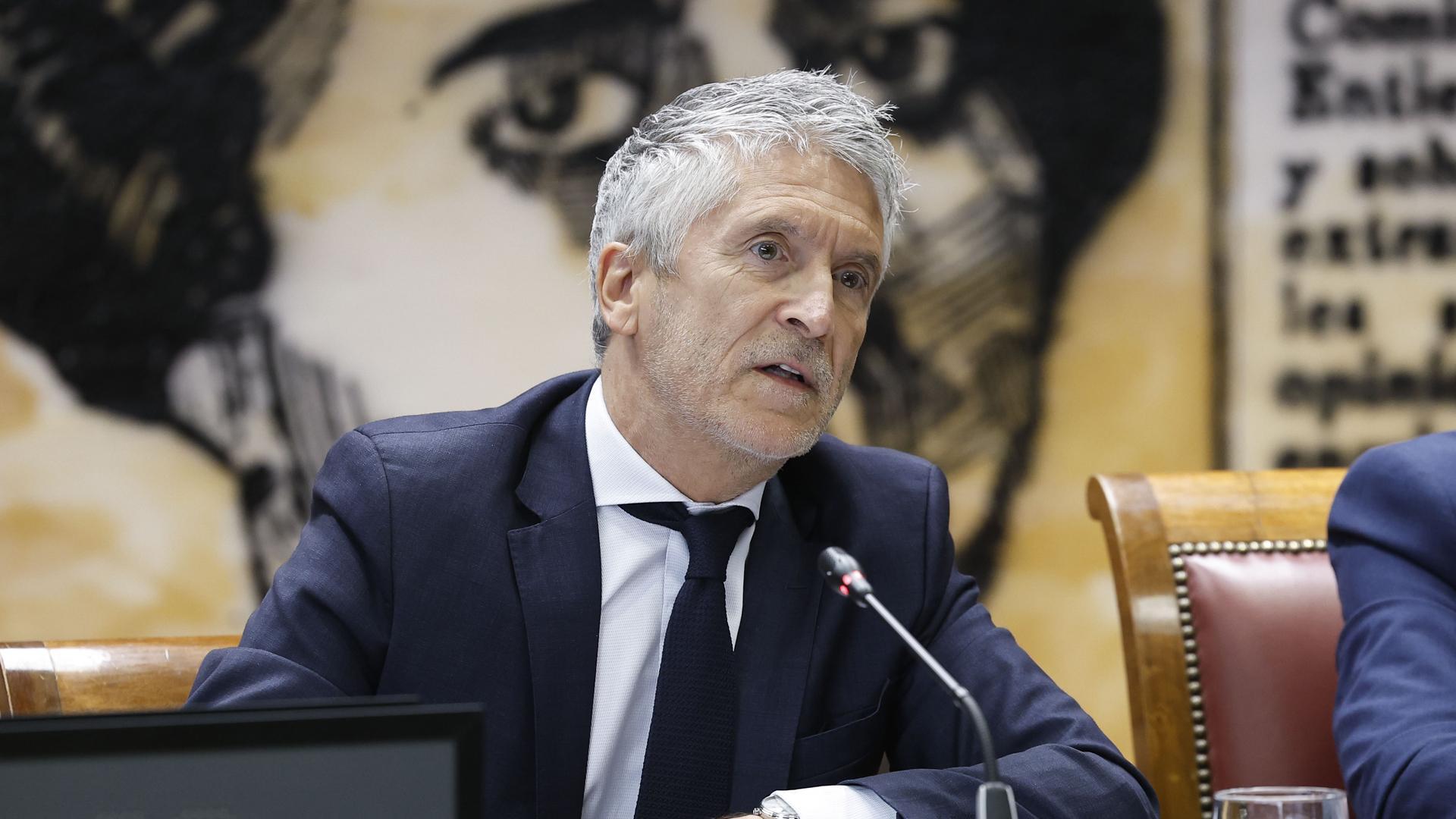 Fernando Grande-Marlaska, este jueves en la Comisión de Interior del Senado