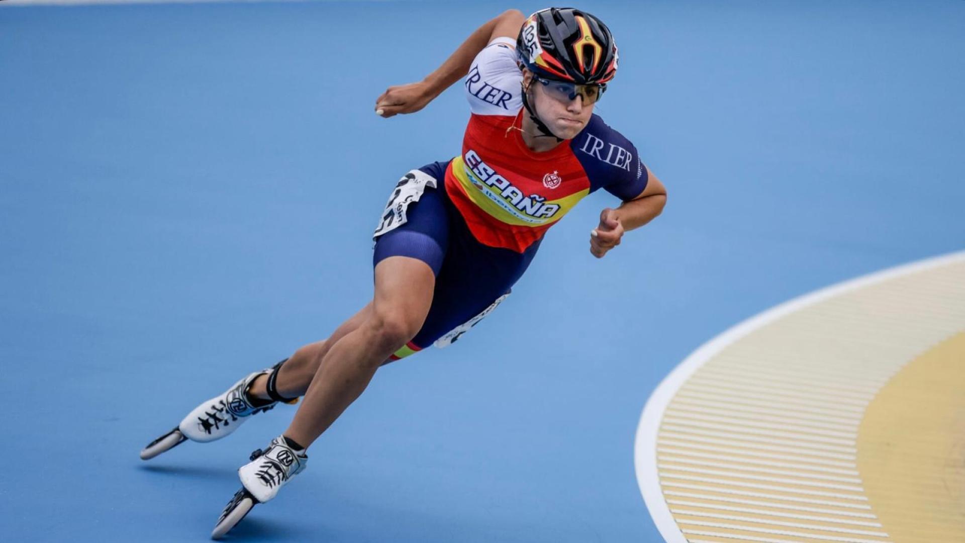 Ruth Arza, durante el Europeo de Velocidad celebrado este verano en Gross-Gerau (Alemania), donde consiguió el oro en los 200 metros.