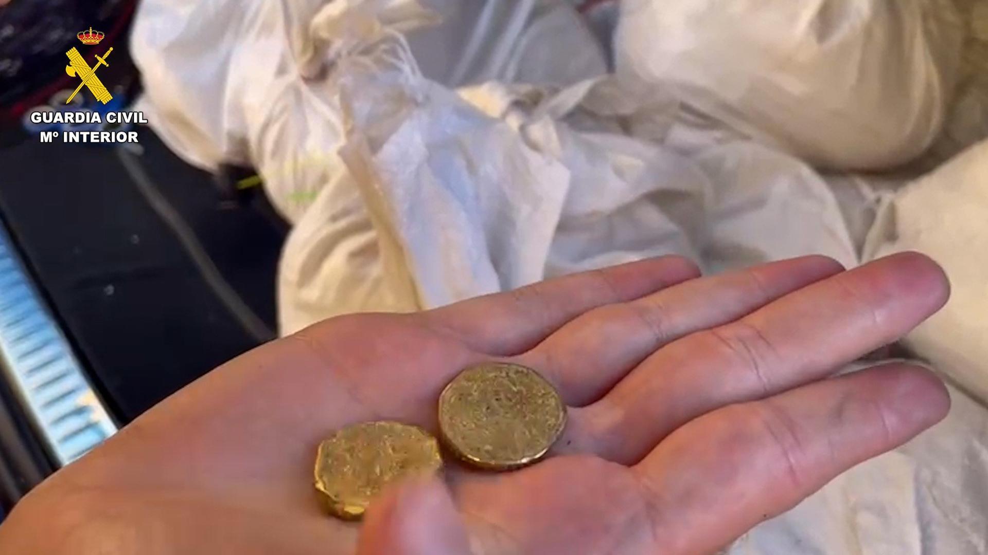Monedas intervenidas por la Guardia Civil en Almería