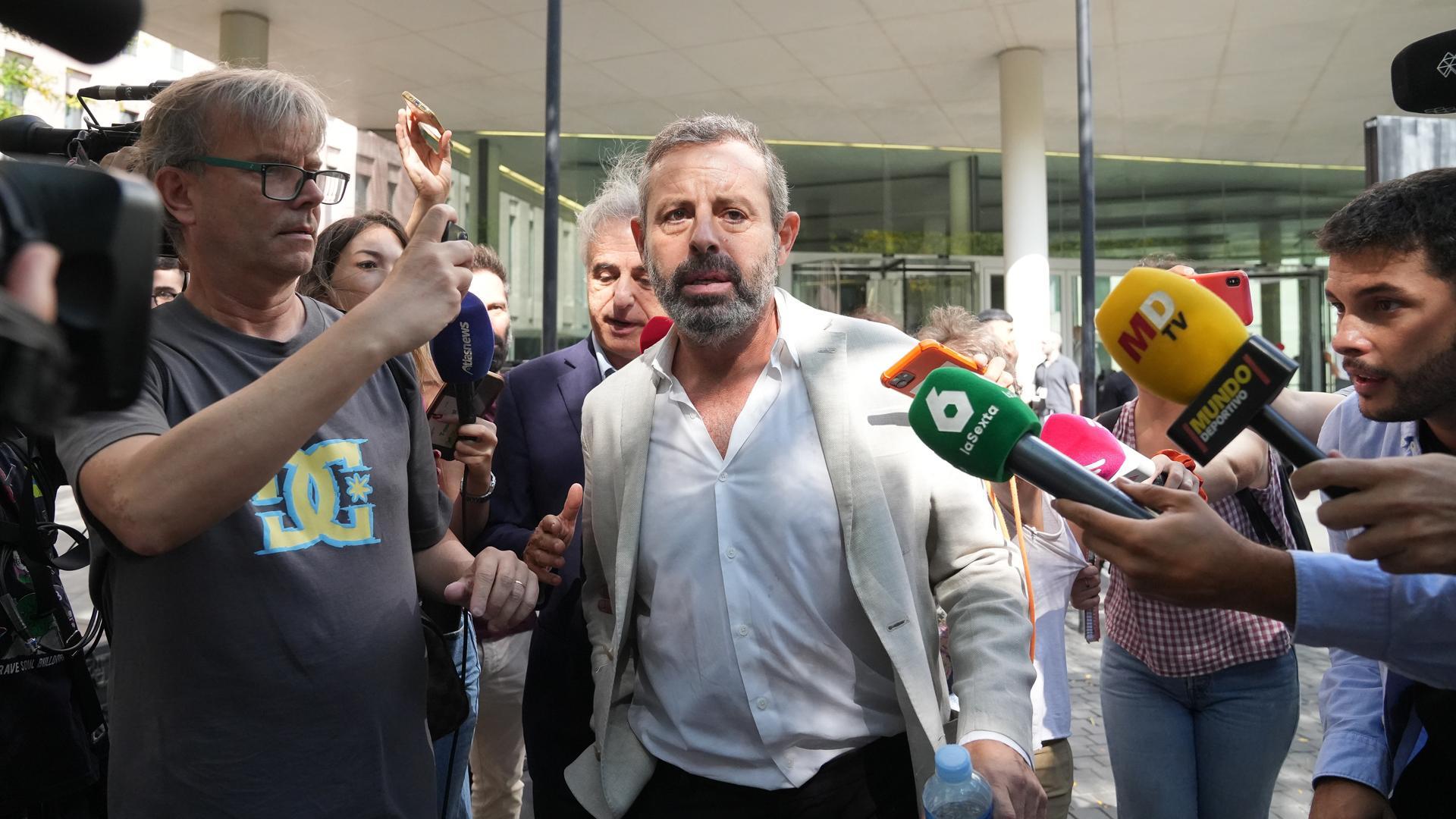 El expresidente del FC Barcelona Sandro Rosell sale de declarar como investigado ante la instructora del 'caso Negreira'