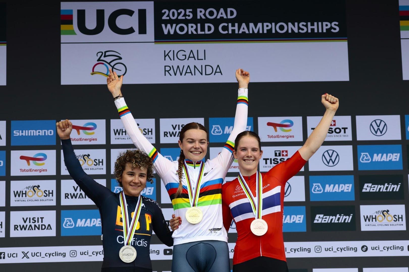 Fotos de Paula Ostiz, que se ha proclamado subcampeona del mundo de contrarreloj categoría júnior