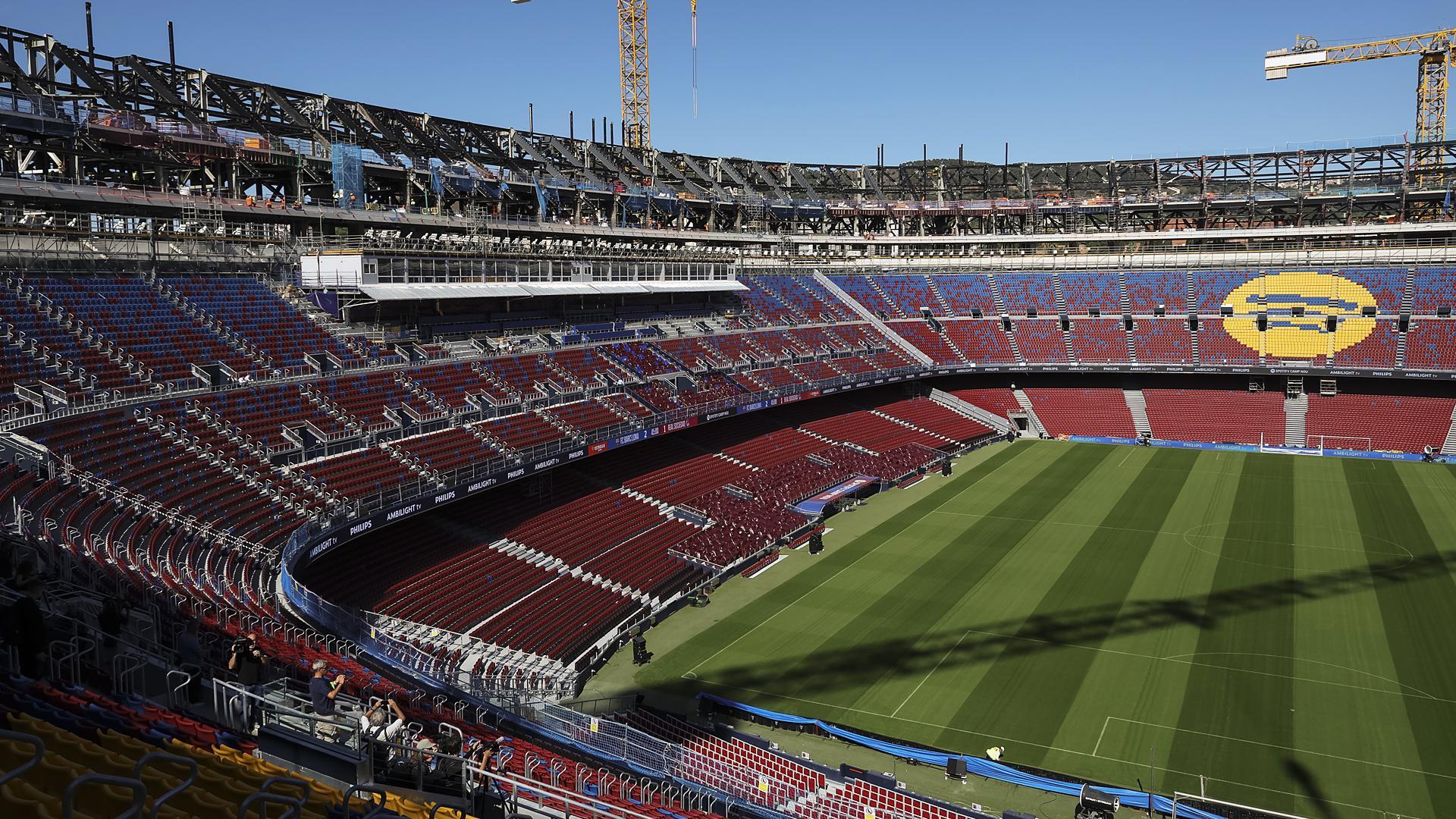 Vista de las obras del Spotify Camp Nou de este marte,s 23 de septiembre /
