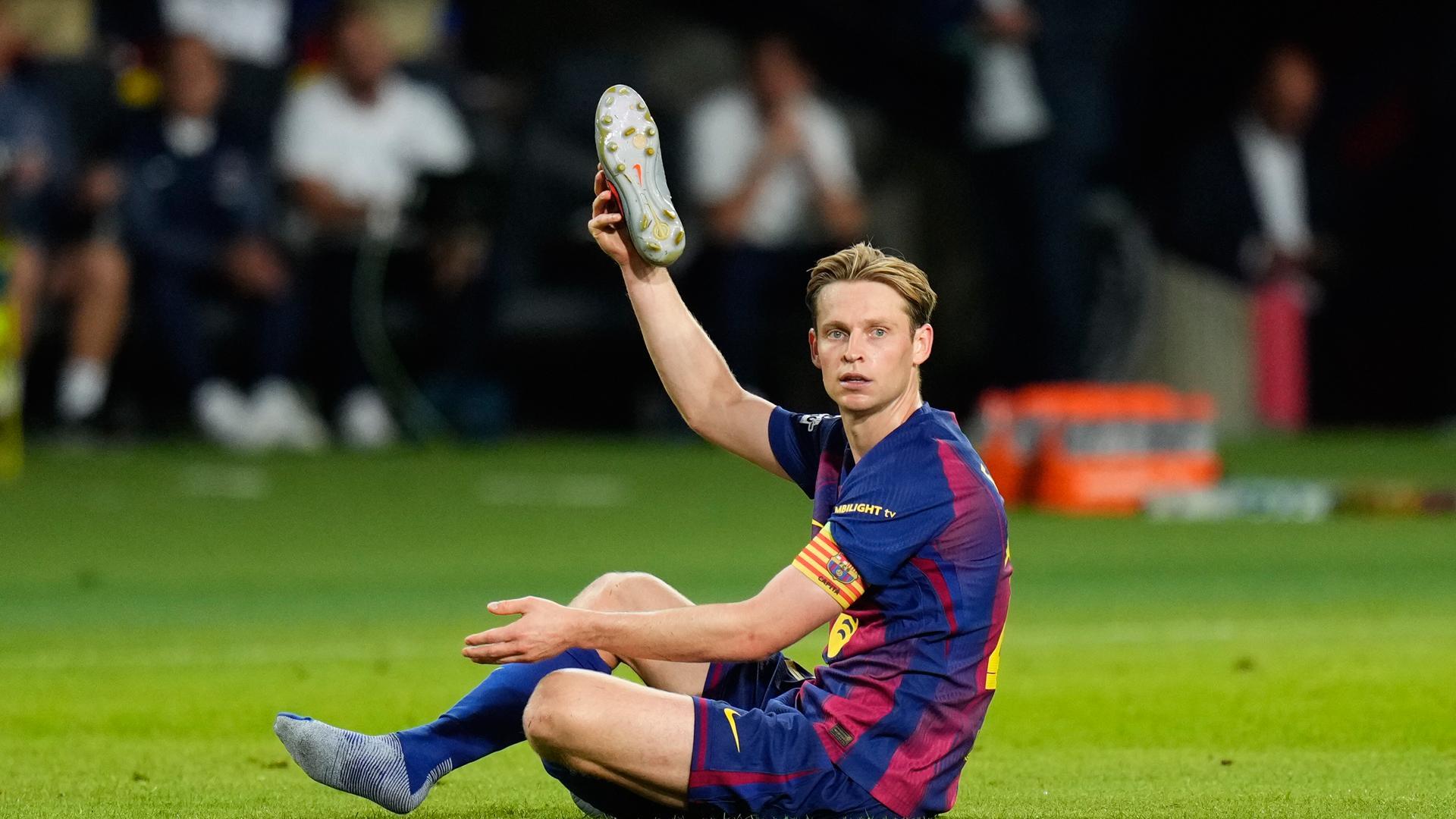 El centrocampista del Barcelona Frenkie de Jong durante el partido de la primera fase de la Liga de Campeones que FC Barcelona y PSG