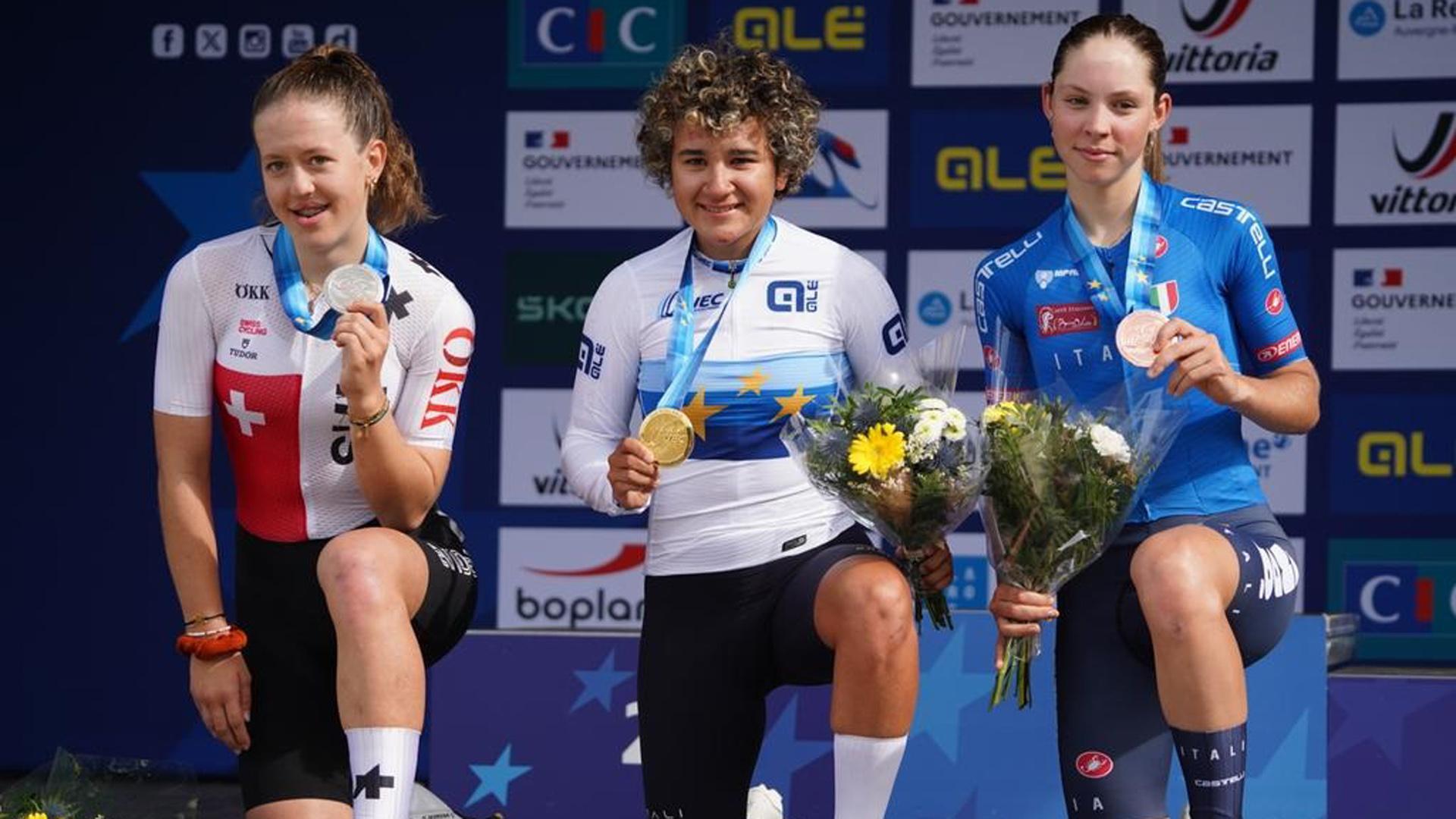 Anja Grossmann (Suiza), Paula Ostiz (España) y Chantal Pegolo (Italia)
