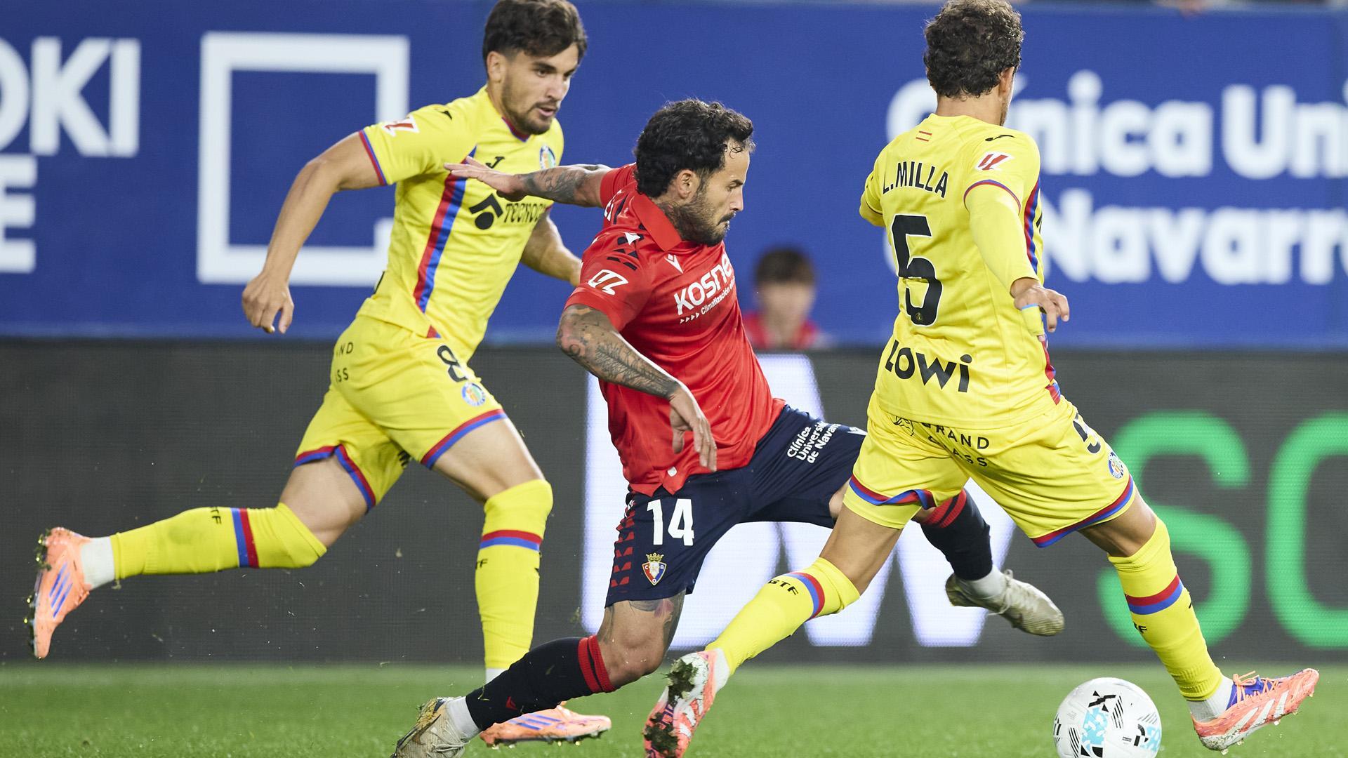 Rubén García, en el partido Osasuna-Getafe