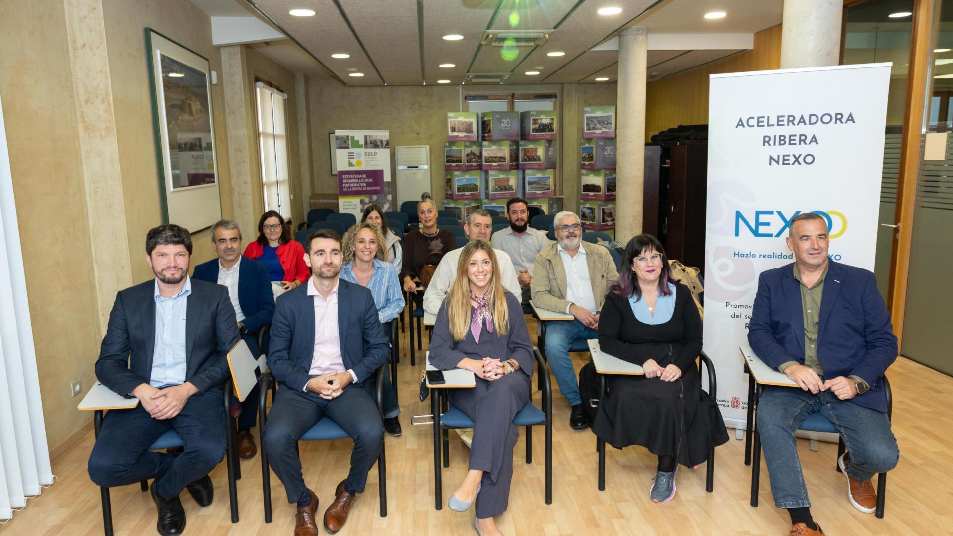 Asistentes a la presentación de la cuarta edición de la aceleradora de proyectos innovadores Ribera Nexo que se celebró en Tudela