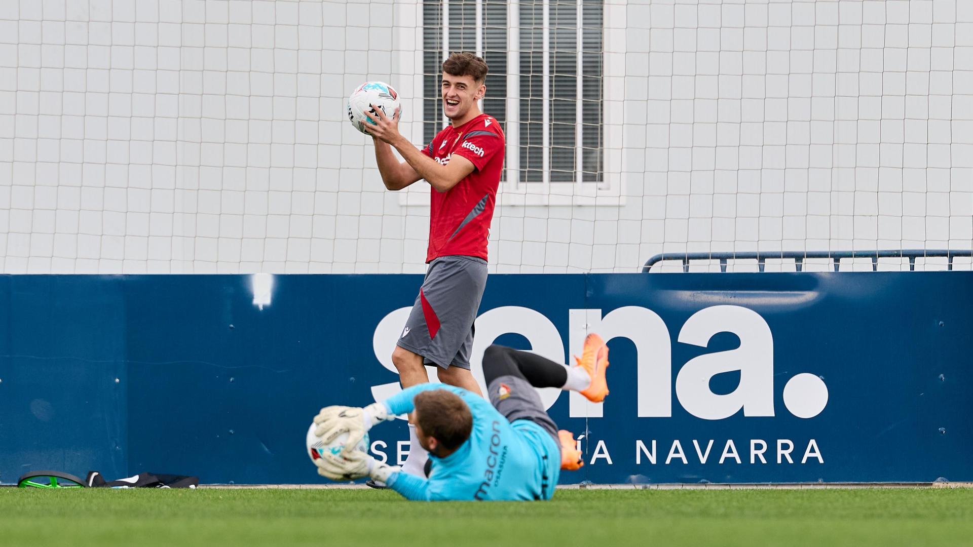 Aimar Oroz, este lunes en Tajonar