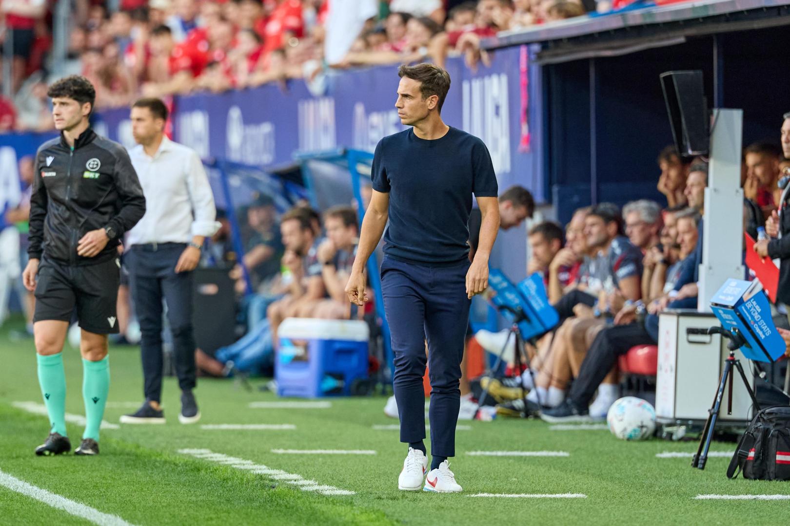 Iñigo Pérez, en su última visita a El Sadar con el Rayo esta temporada