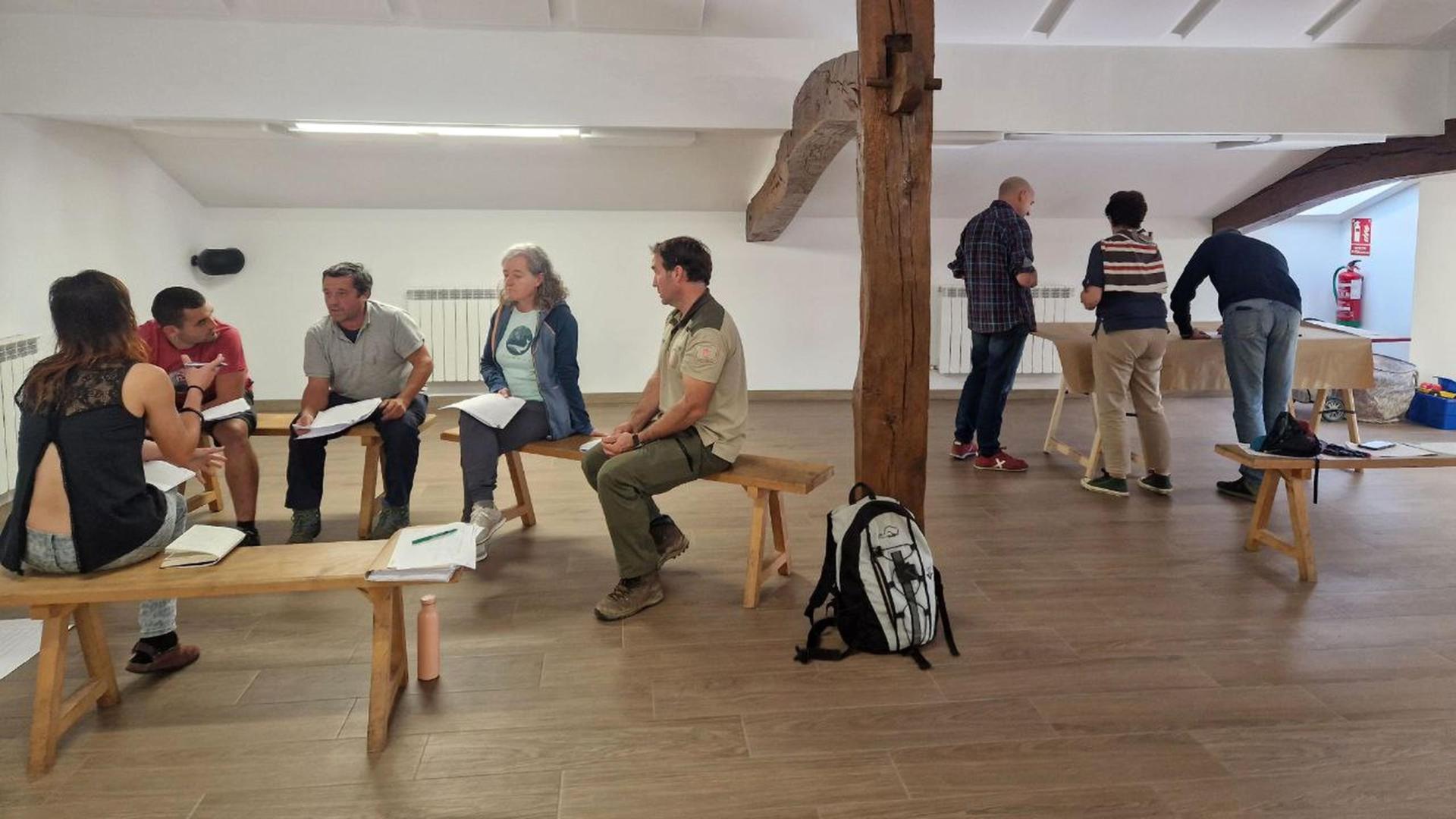 Una de las sesiones del proceso participativo del valle de Erro