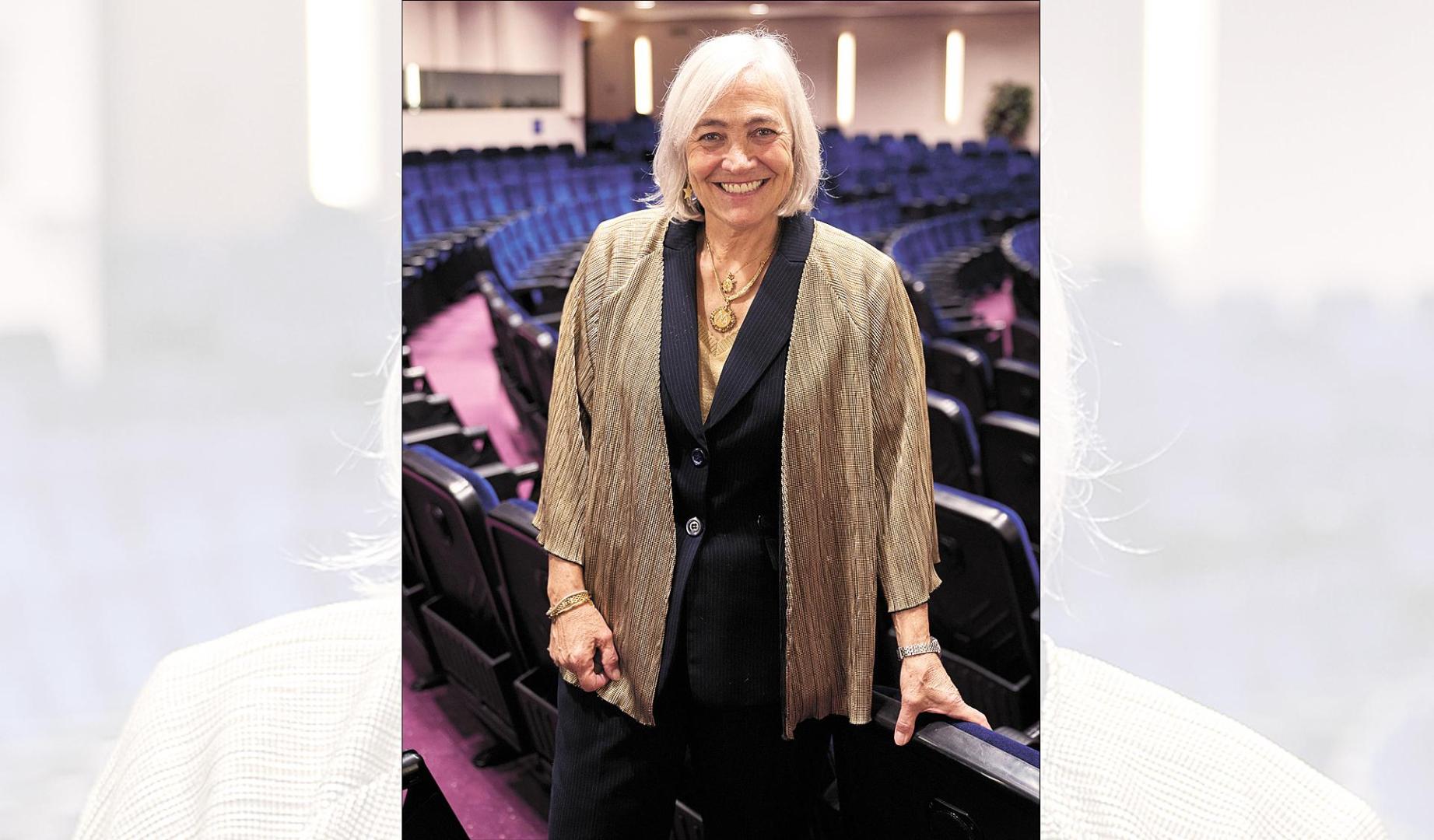 María Sagaseta de Ilúrdoz, durante el acto