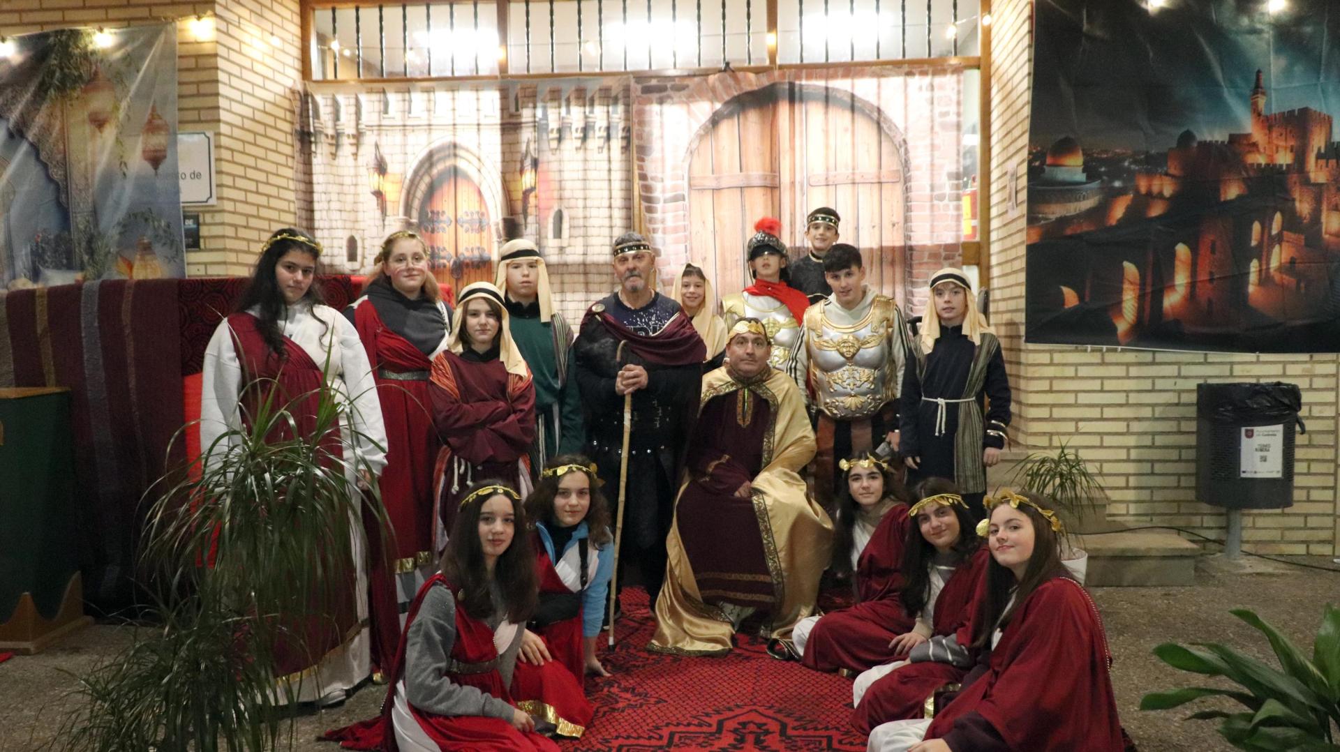 Imagen de una de las escenas del Belén Viviente de Cadreita